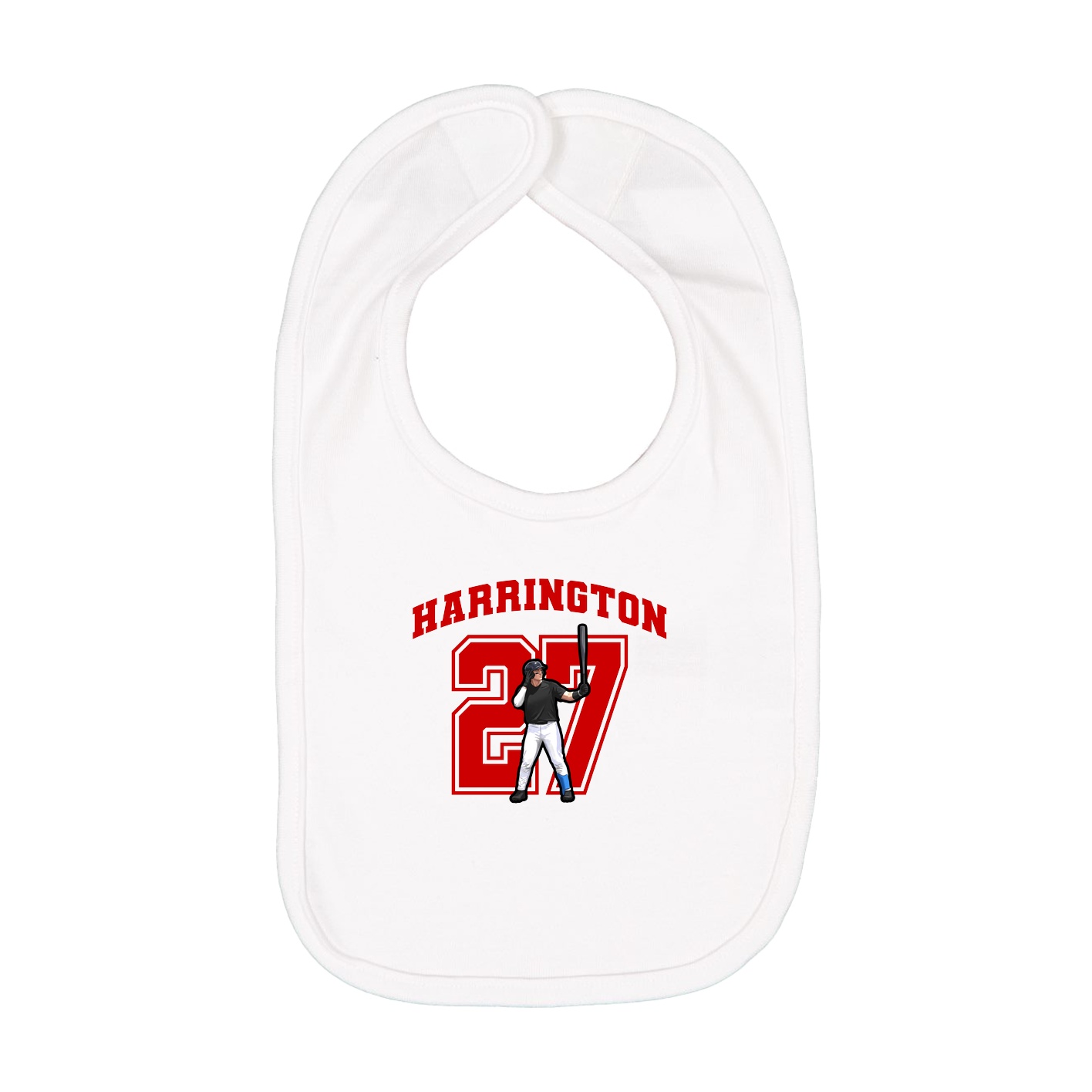 Infant Bib — Number in White