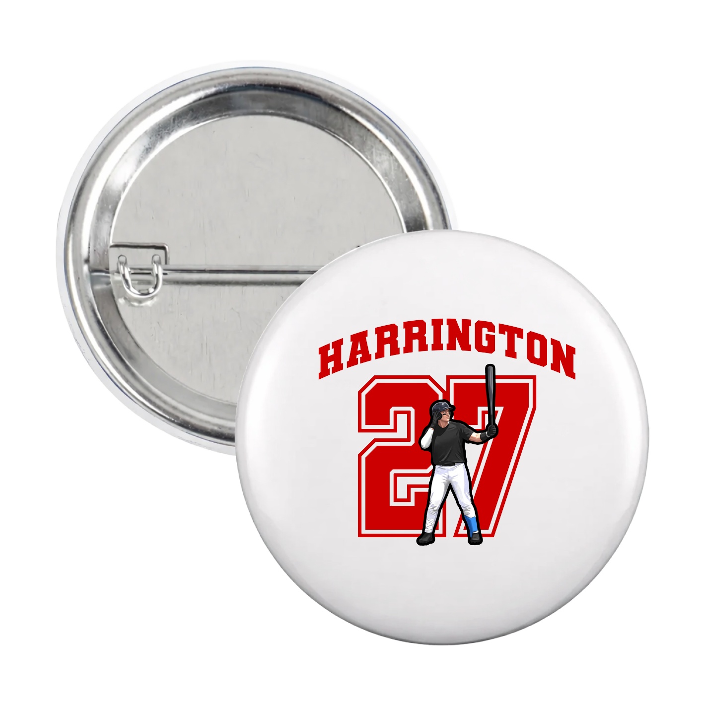 Game Day Button — Number in White
