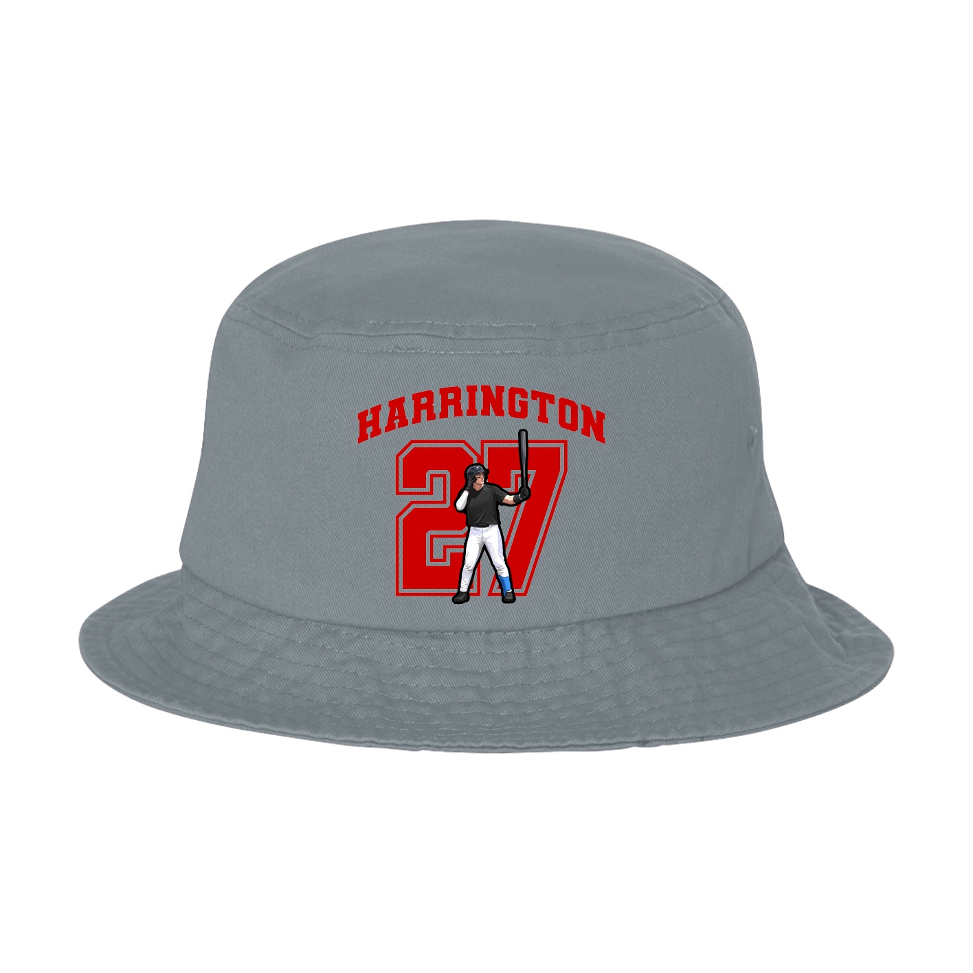 Bucket Cap — Number in Grey