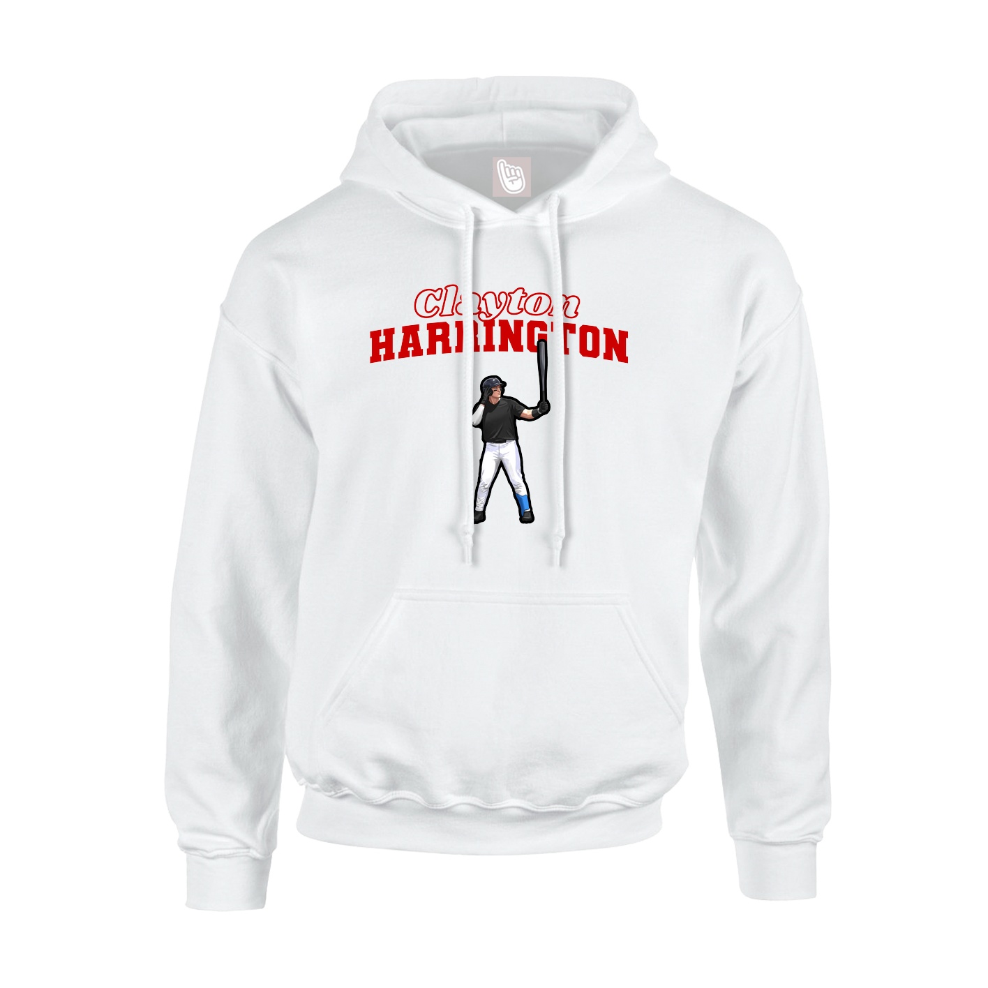Hoodie — Name Arch in White
