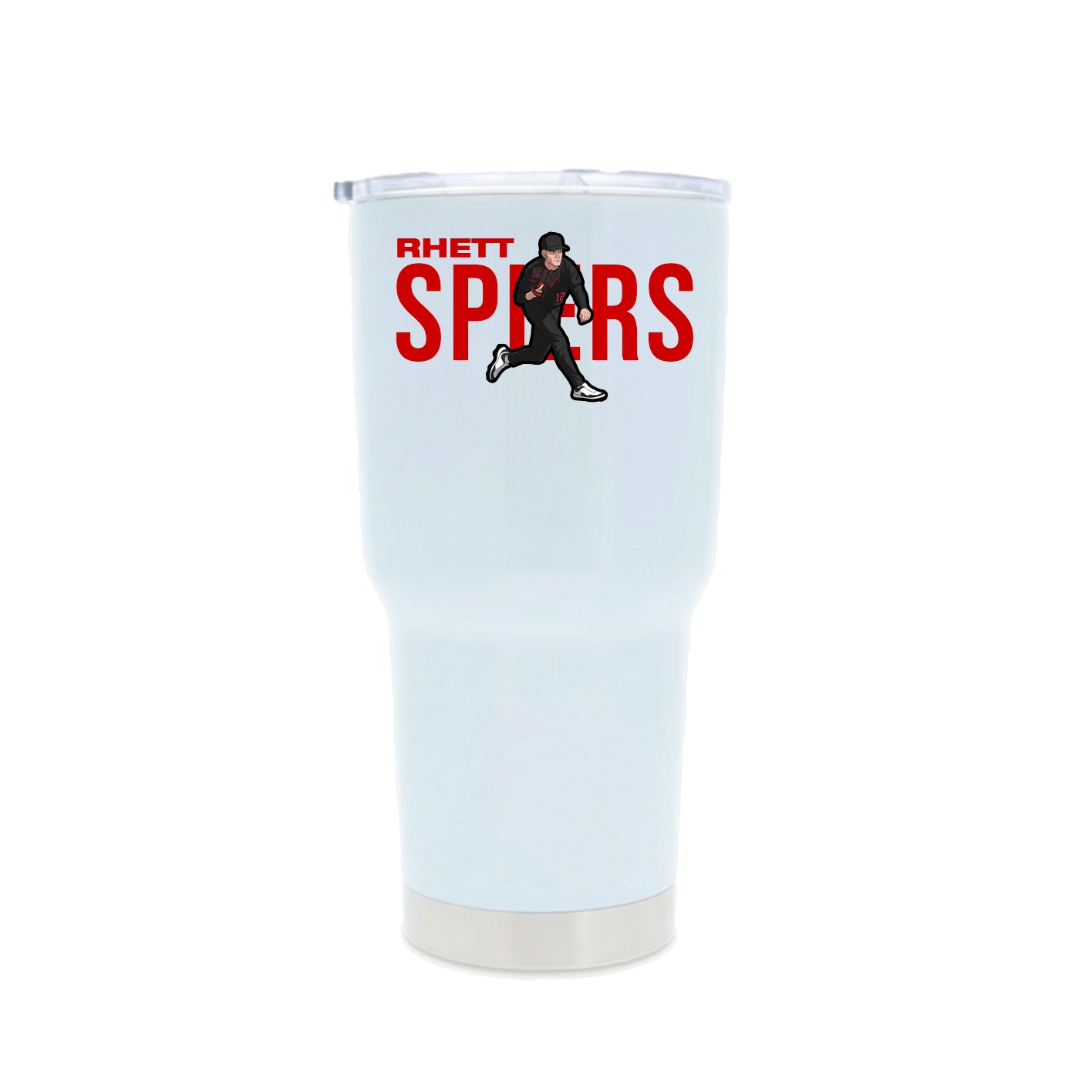 30oz Stainless Steel Tumbler — Player Name in White