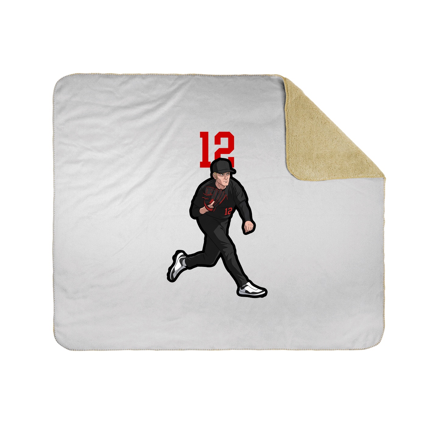 Throw Blanket — Number Top in White