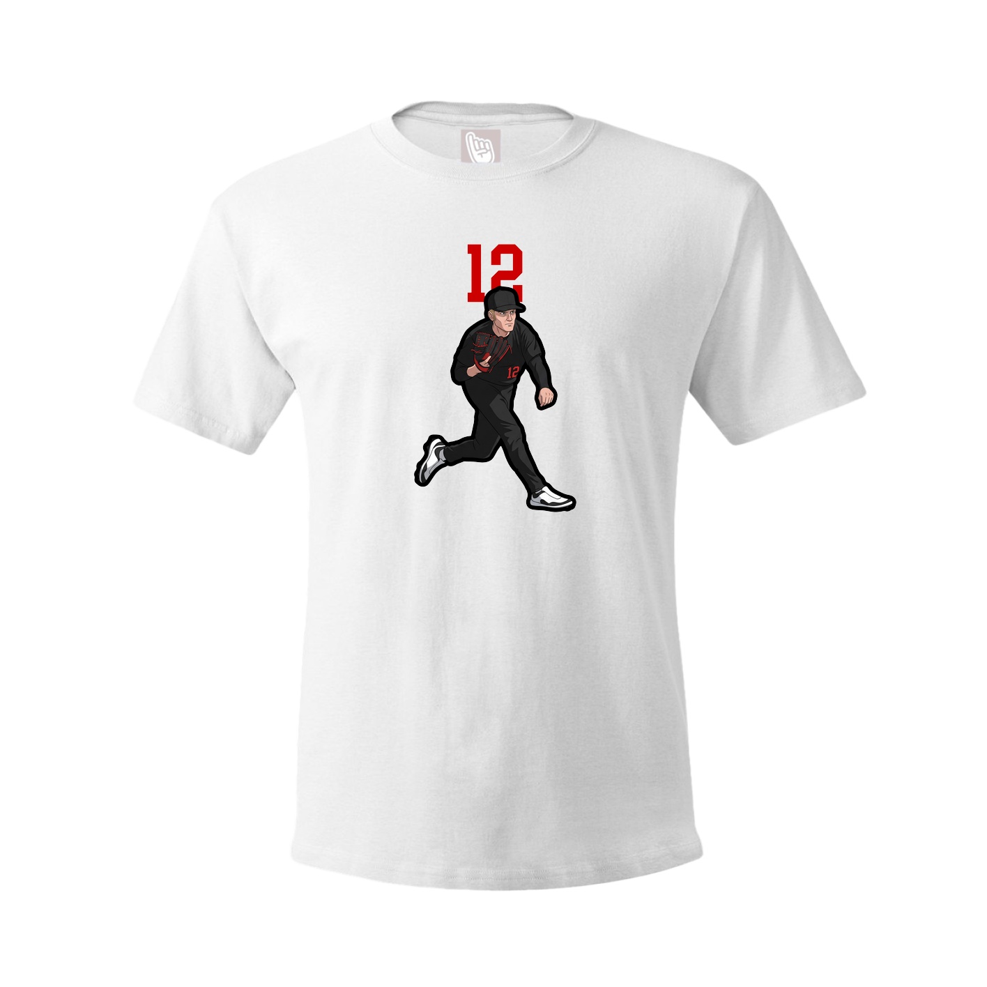 Youth Tee — Number Top in White