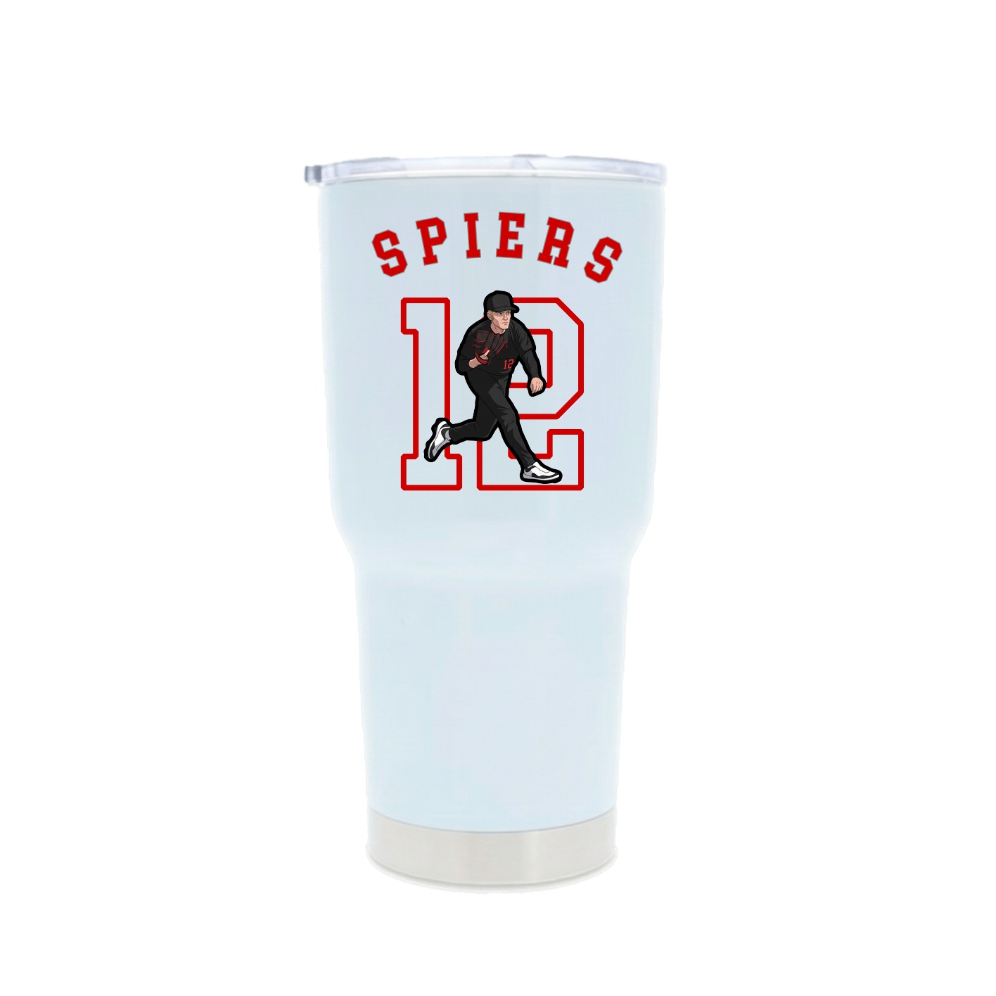 30oz Stainless Steel Tumbler — Shirsey Arch in White