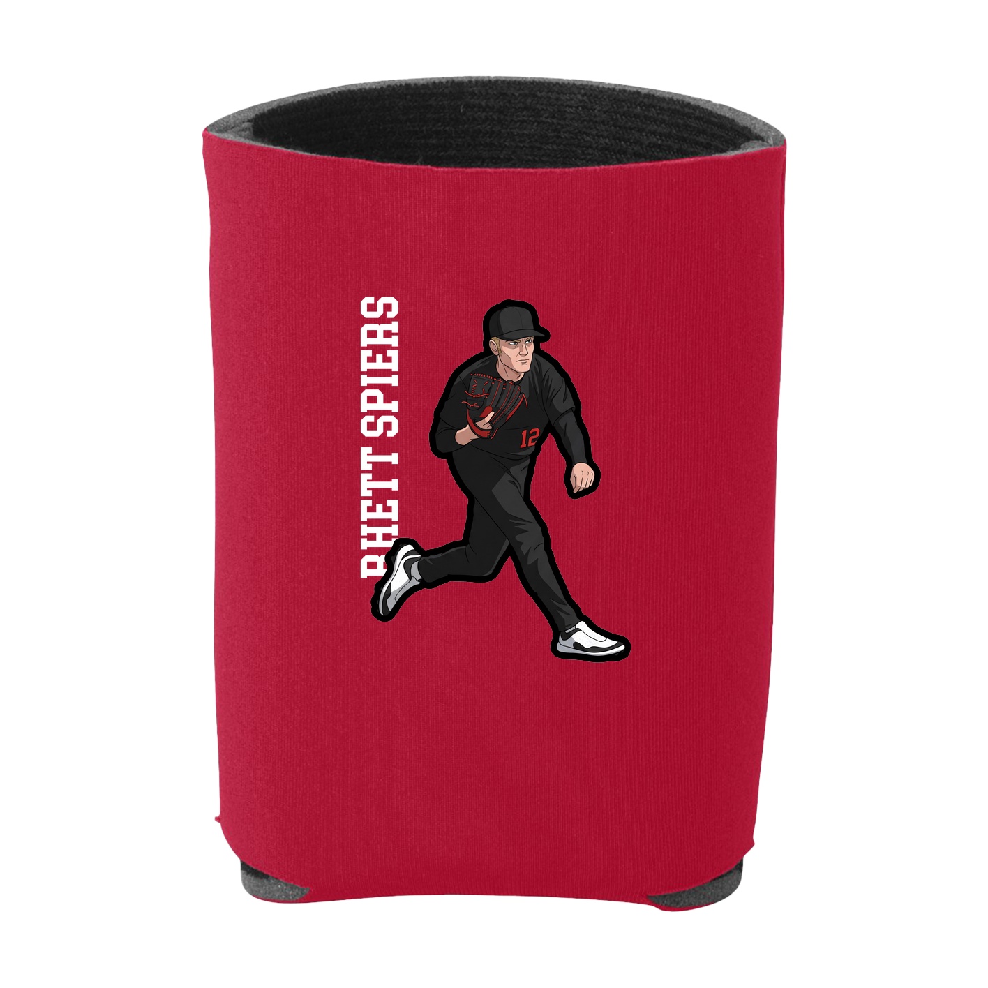 Can Holder — Name Vertical in Red
