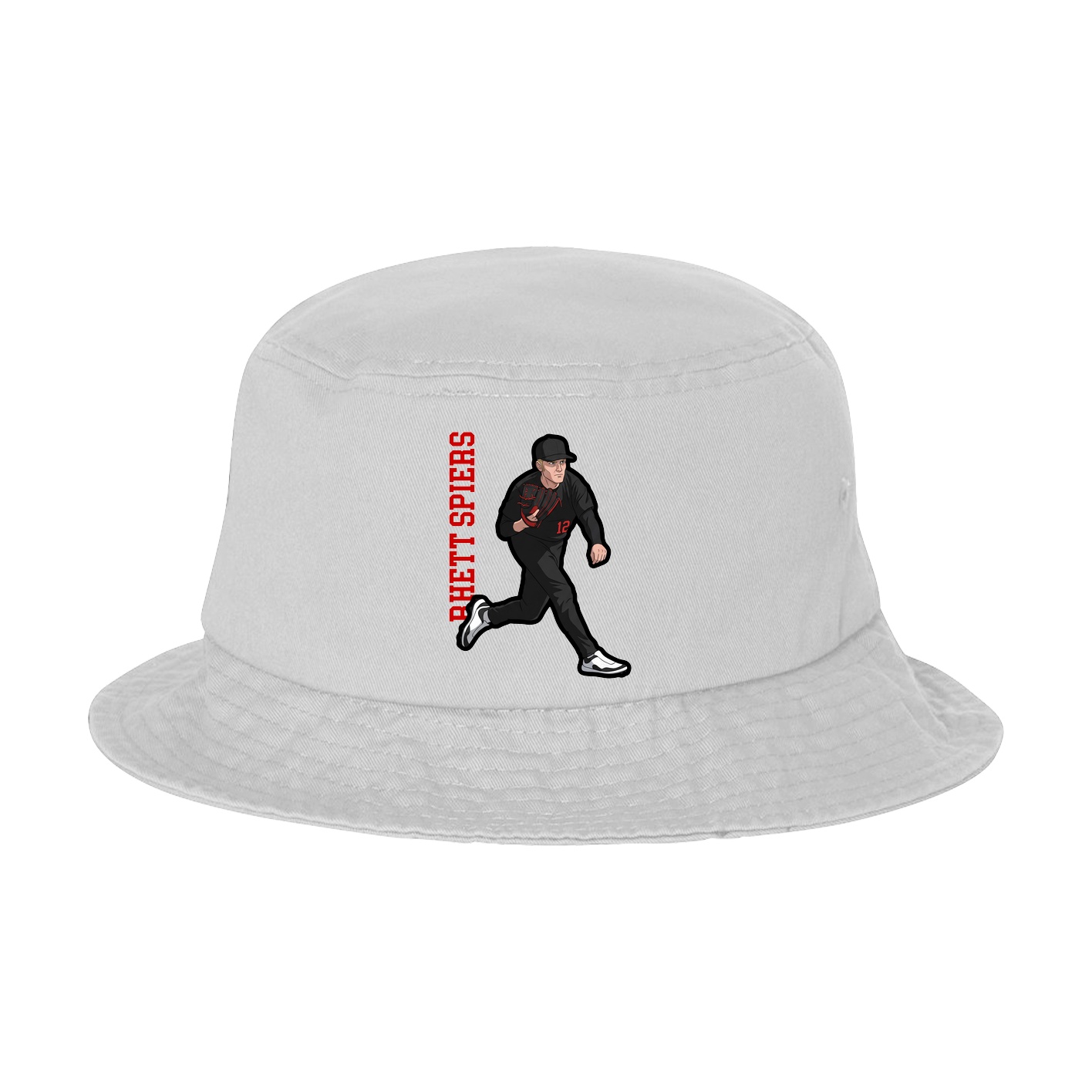 Bucket Cap — Name Vertical in White