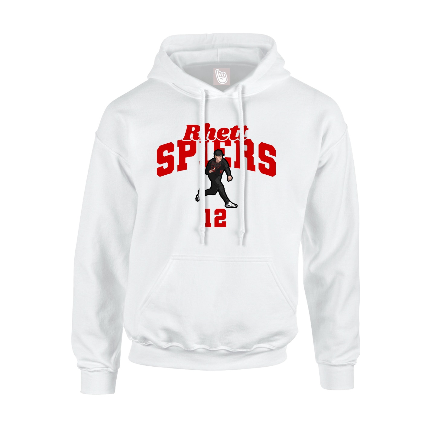 Hoodie — Signature Arch in White