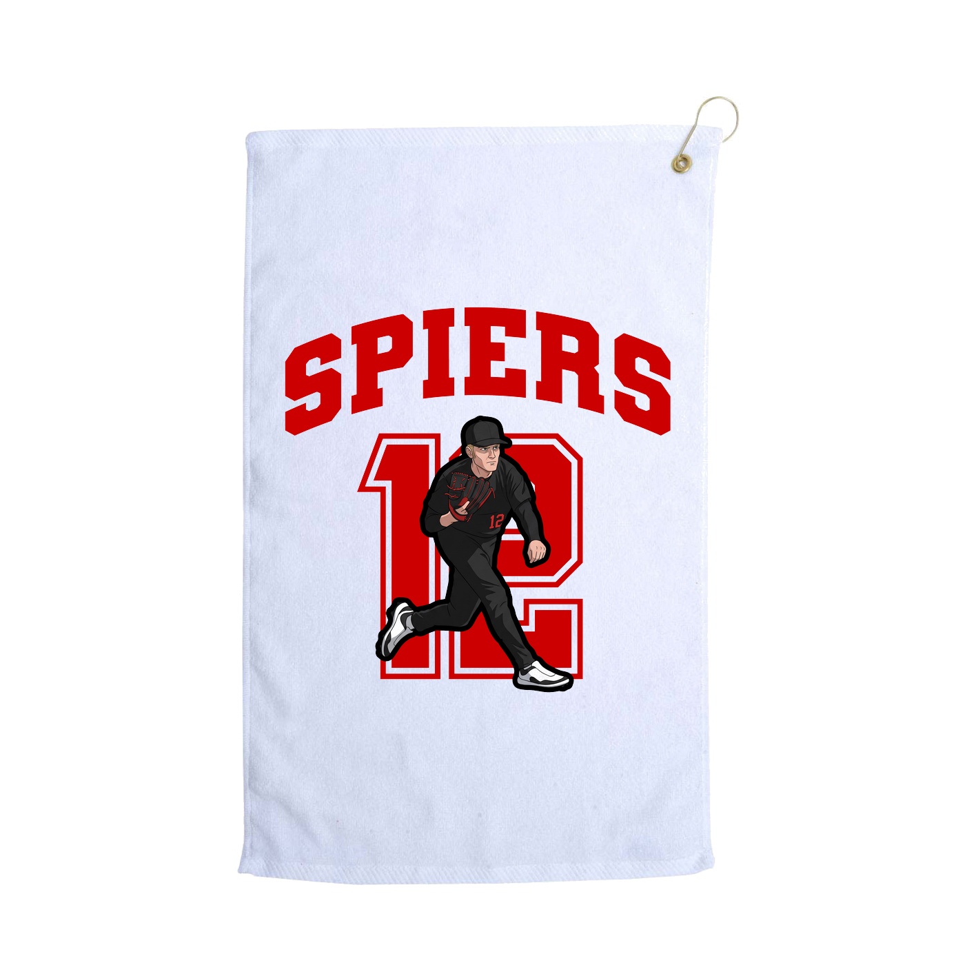 Golf Towel — Number in White