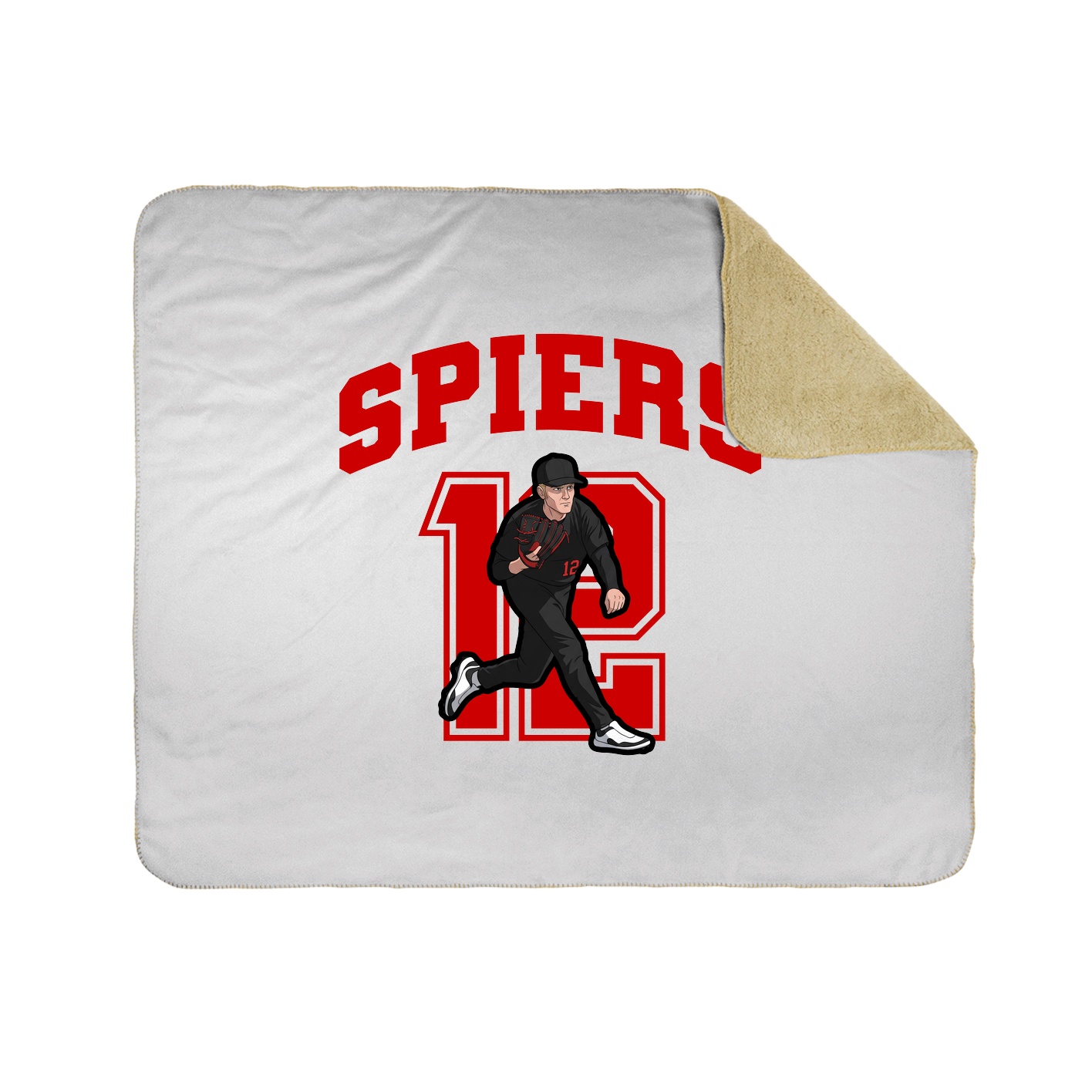 Throw Blanket — Number in White