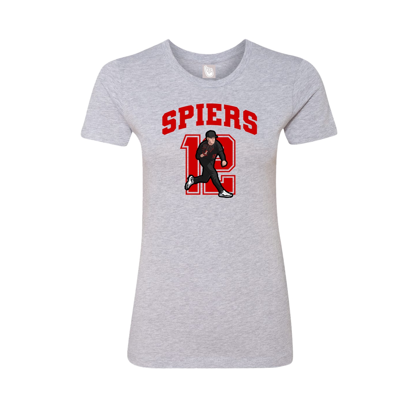 Fitted Women's Tee — Number in Grey