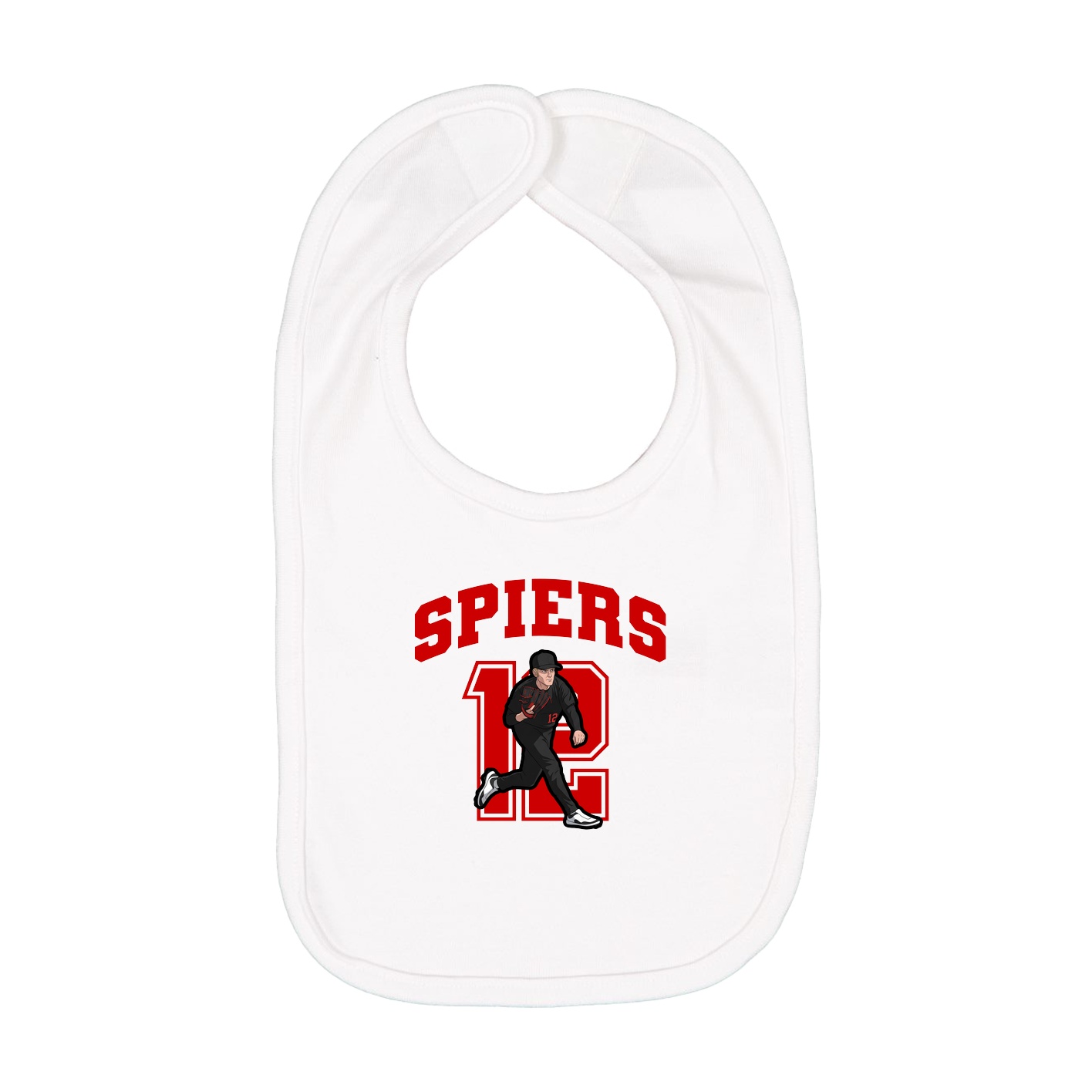 Infant Bib — Number in White