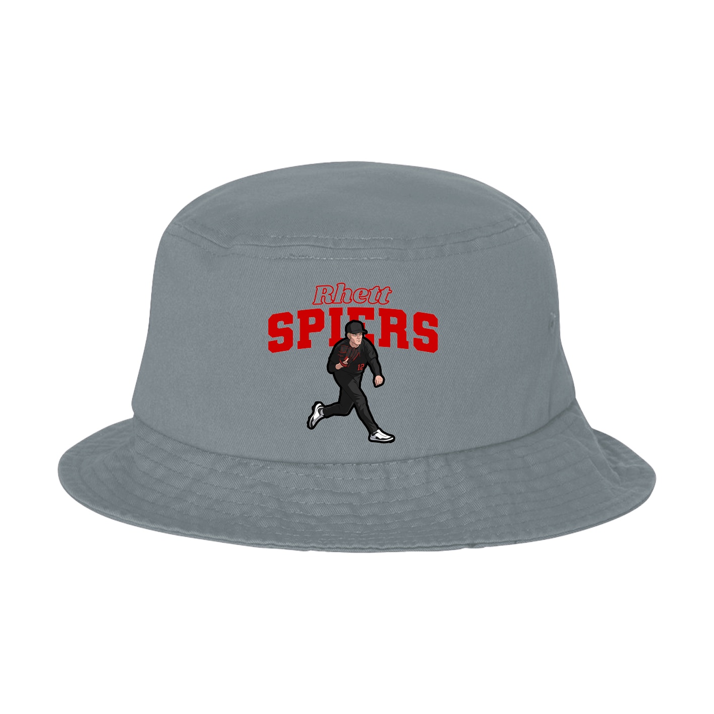 Bucket Cap — Name Arch in Grey