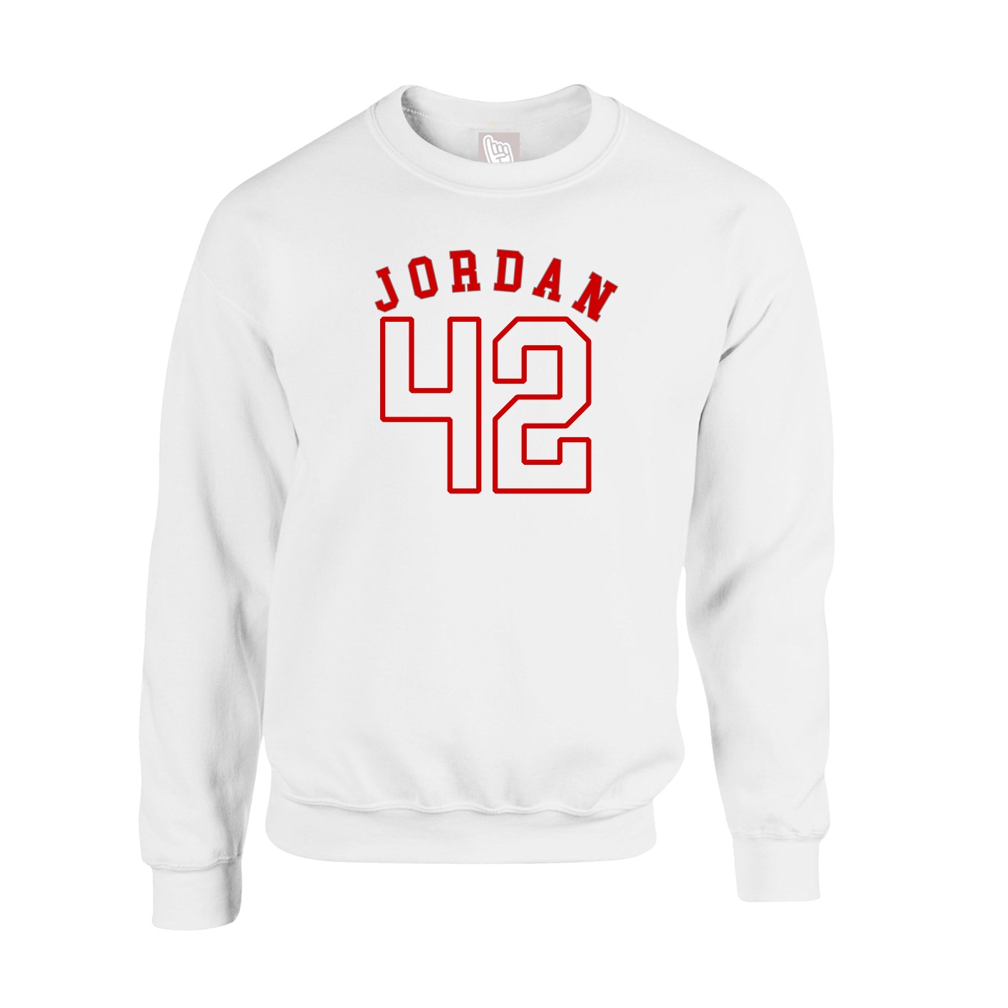 Fleece Crew — Shirsey Arch in White