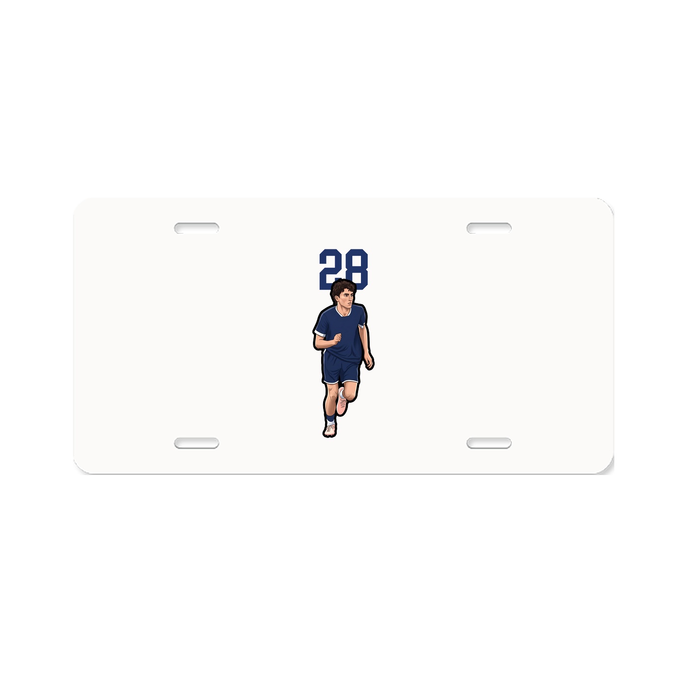 License Plate — Number Top in Classic