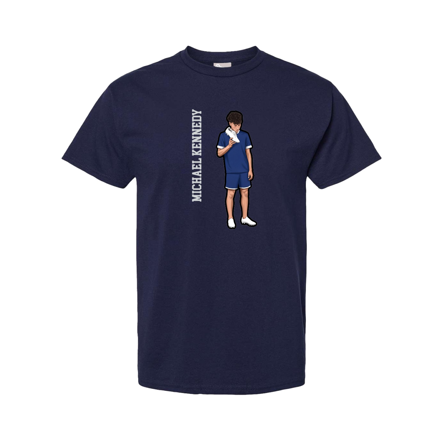 Tee — Name Vertical in Navy