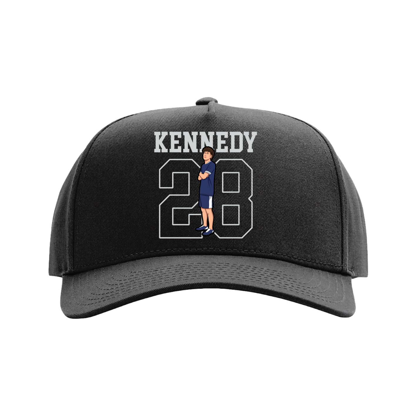 Full Fabric Five-Panel Champ Cap — Shirsey in Black