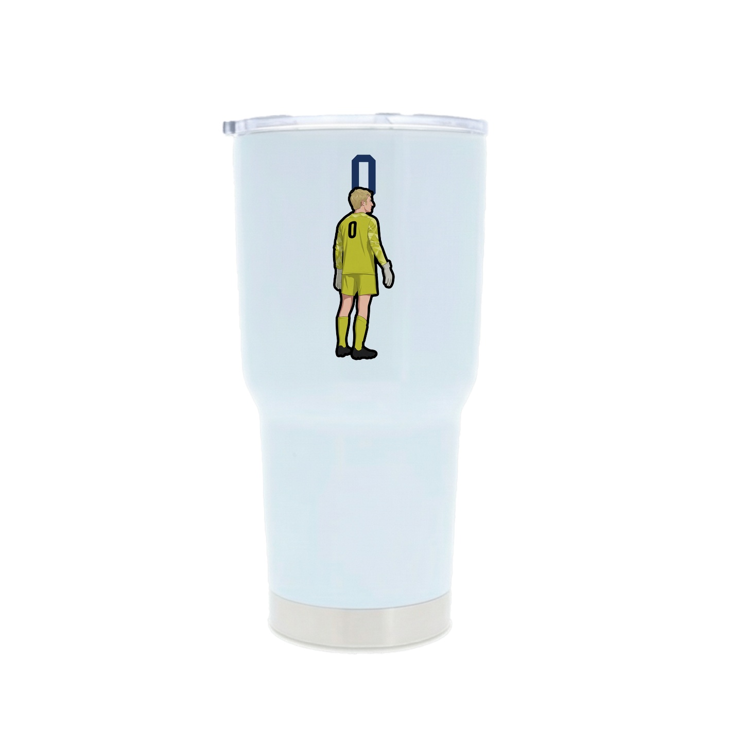 30oz Stainless Steel Tumbler — Number Top in White