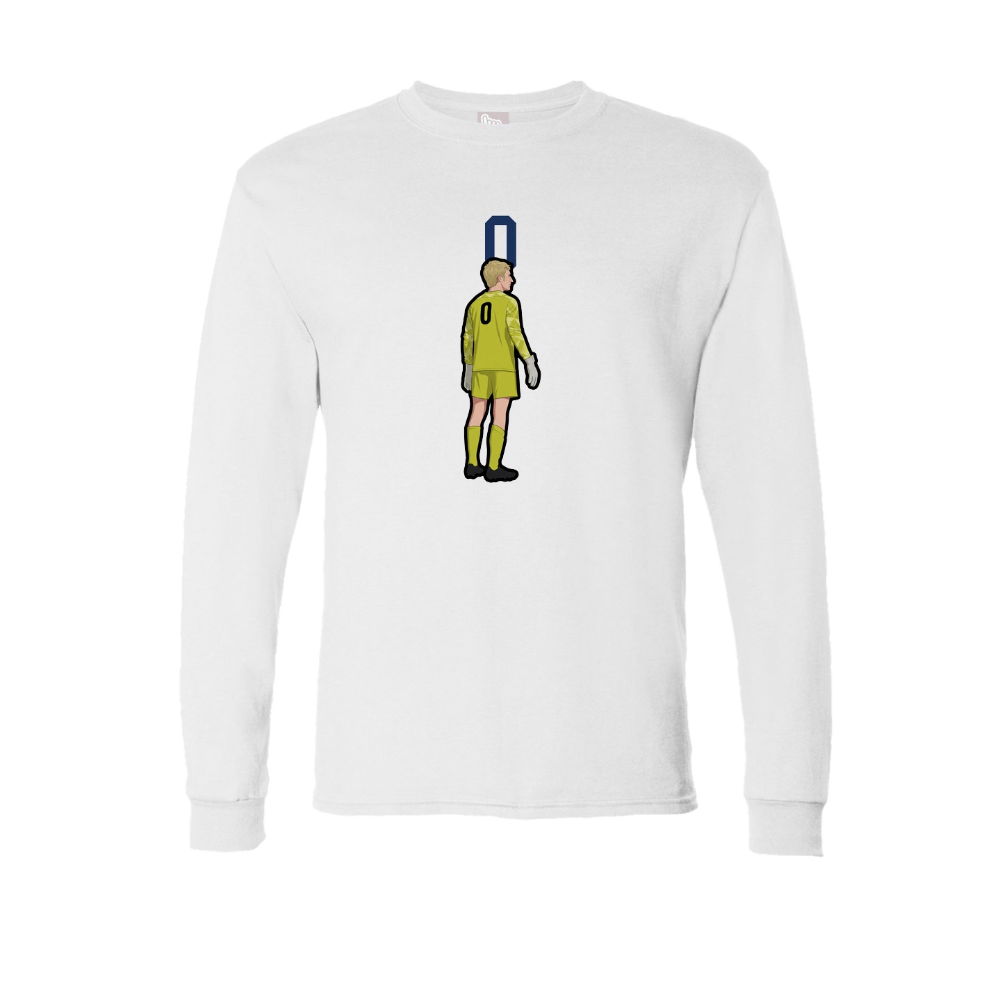 Long Sleeve Tee — Number Top in White