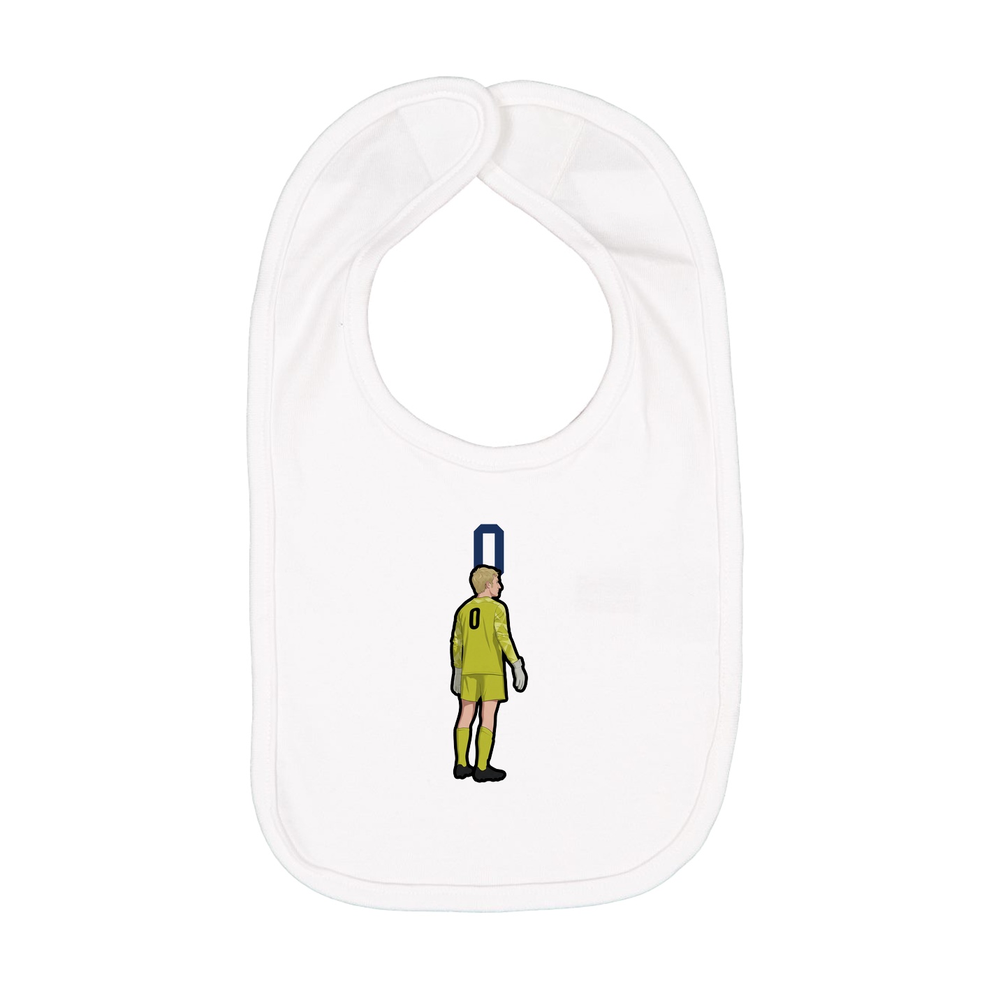 Infant Bib — Number Top in White