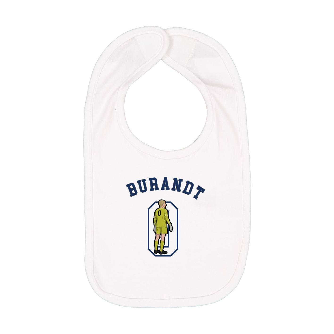 Infant Bib — Shirsey Arch in White