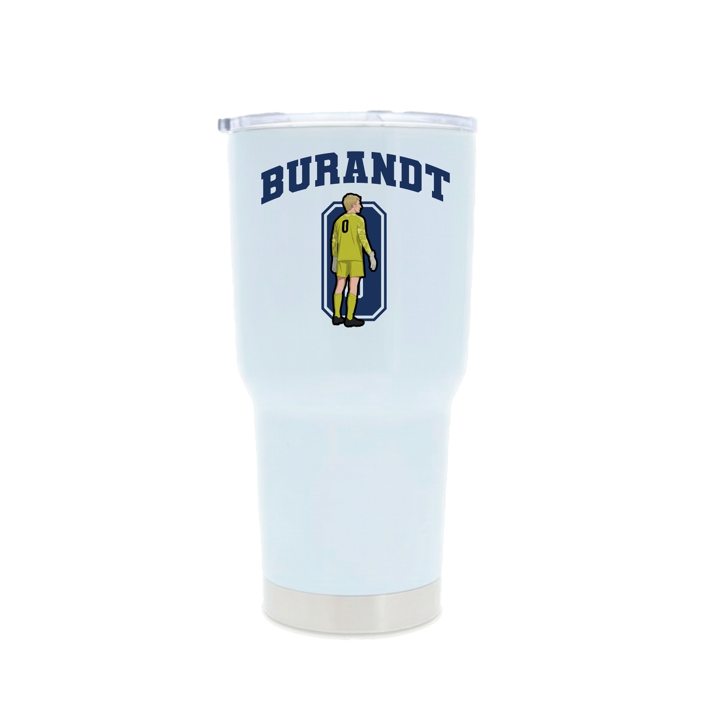 30oz Stainless Steel Tumbler — Number in White