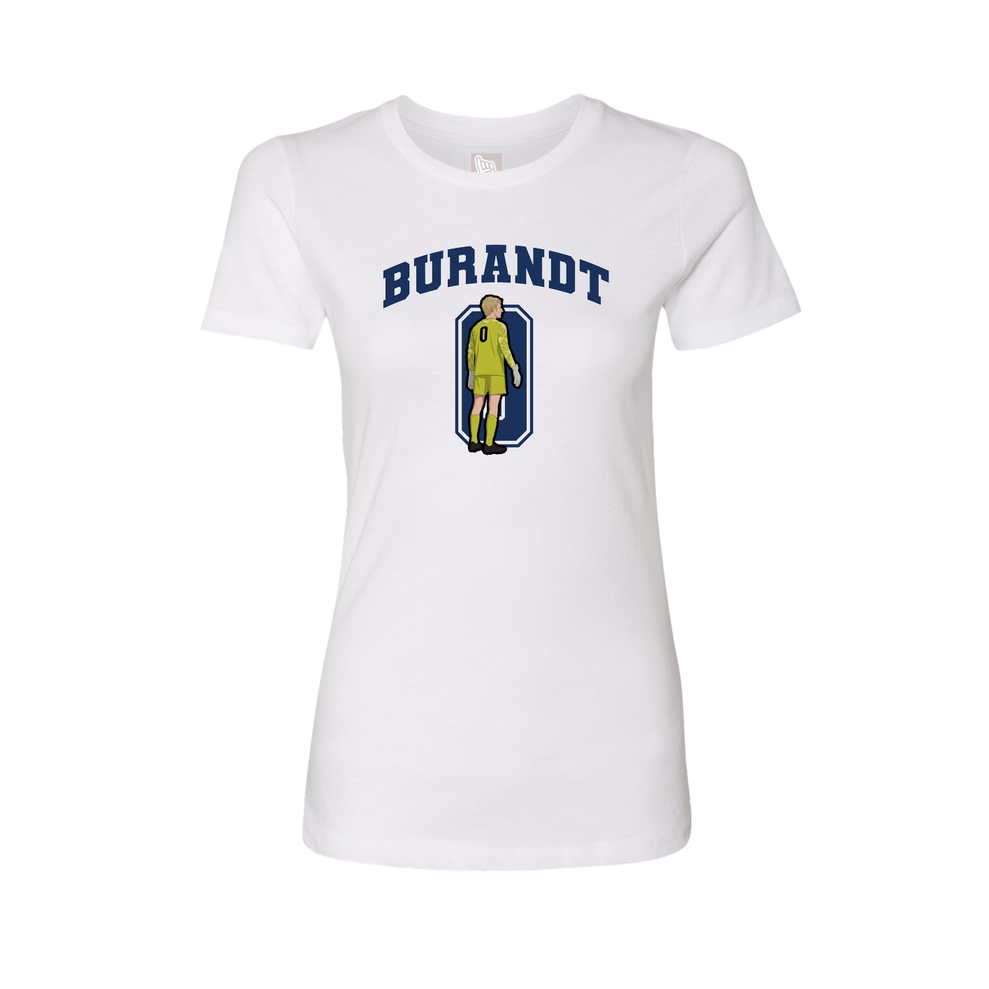 Fitted Women's Tee — Number in White