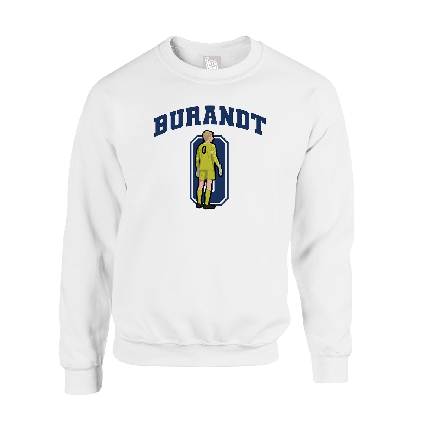 Fleece Crew — Number in White
