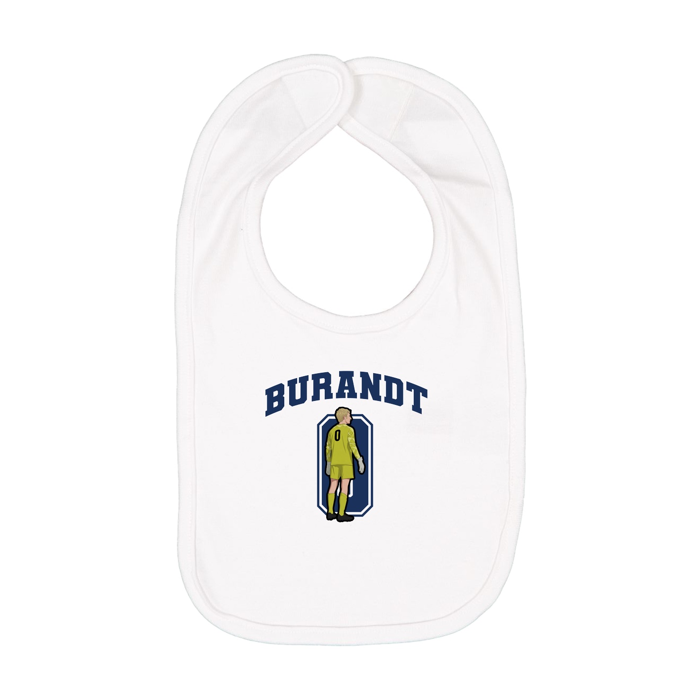Infant Bib — Number in White