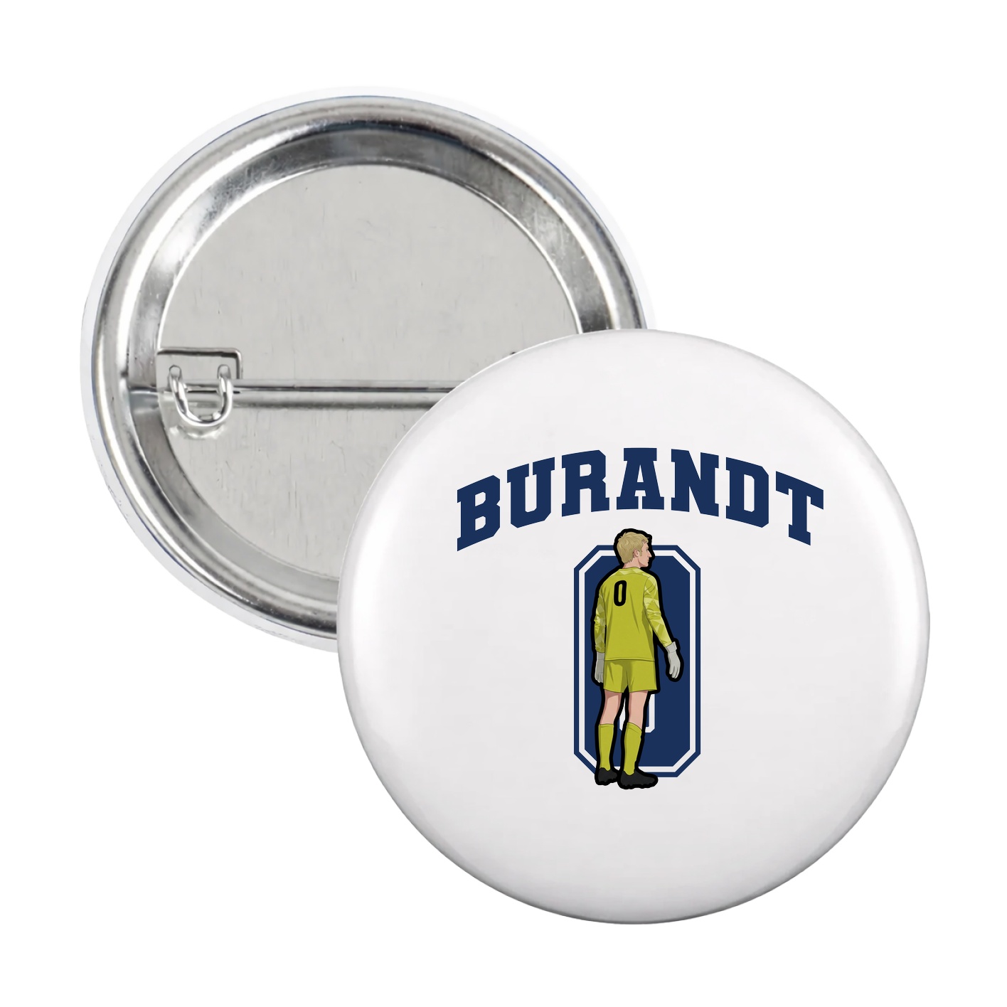 Game Day Button — Number in White