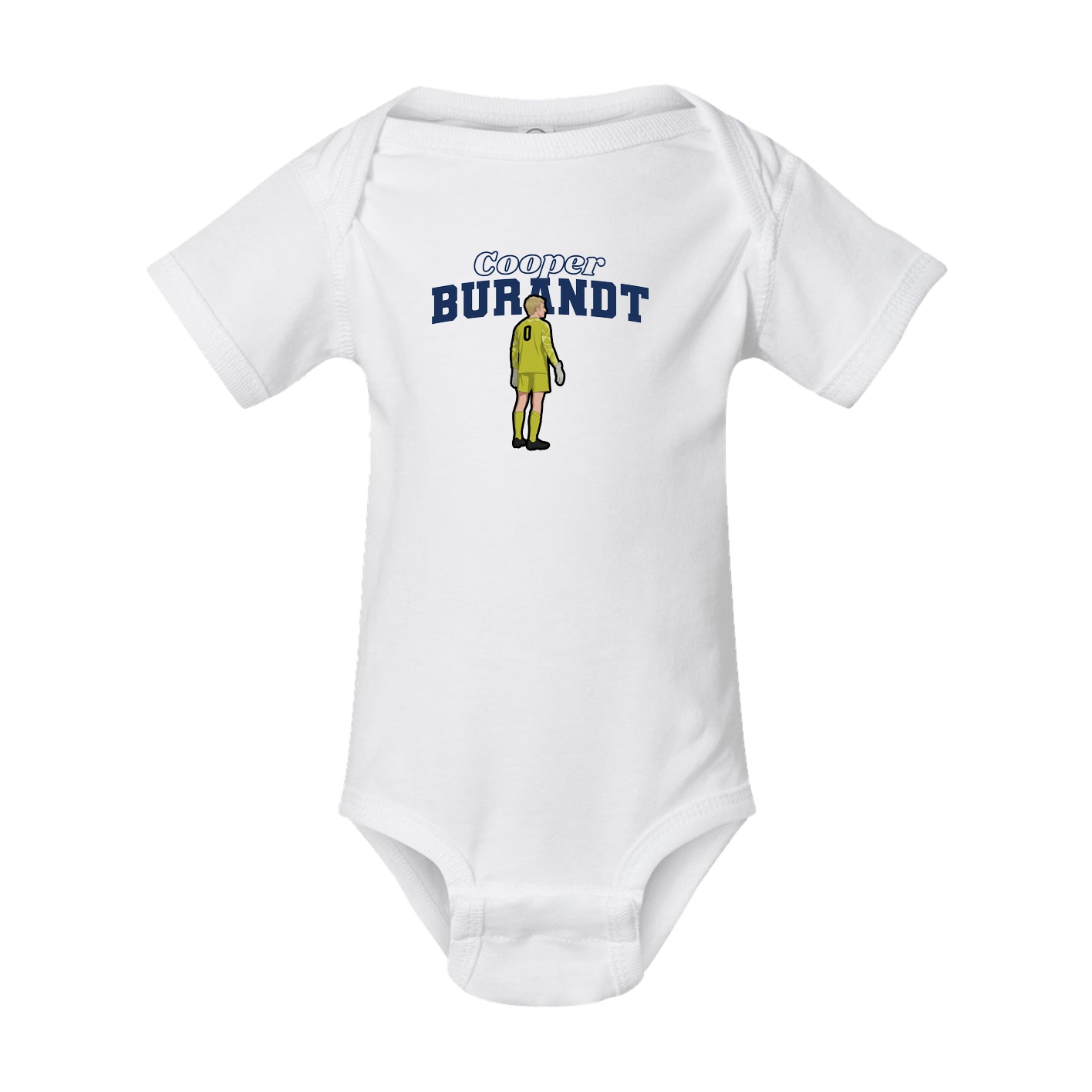 Baby Onesie — Name Arch in White