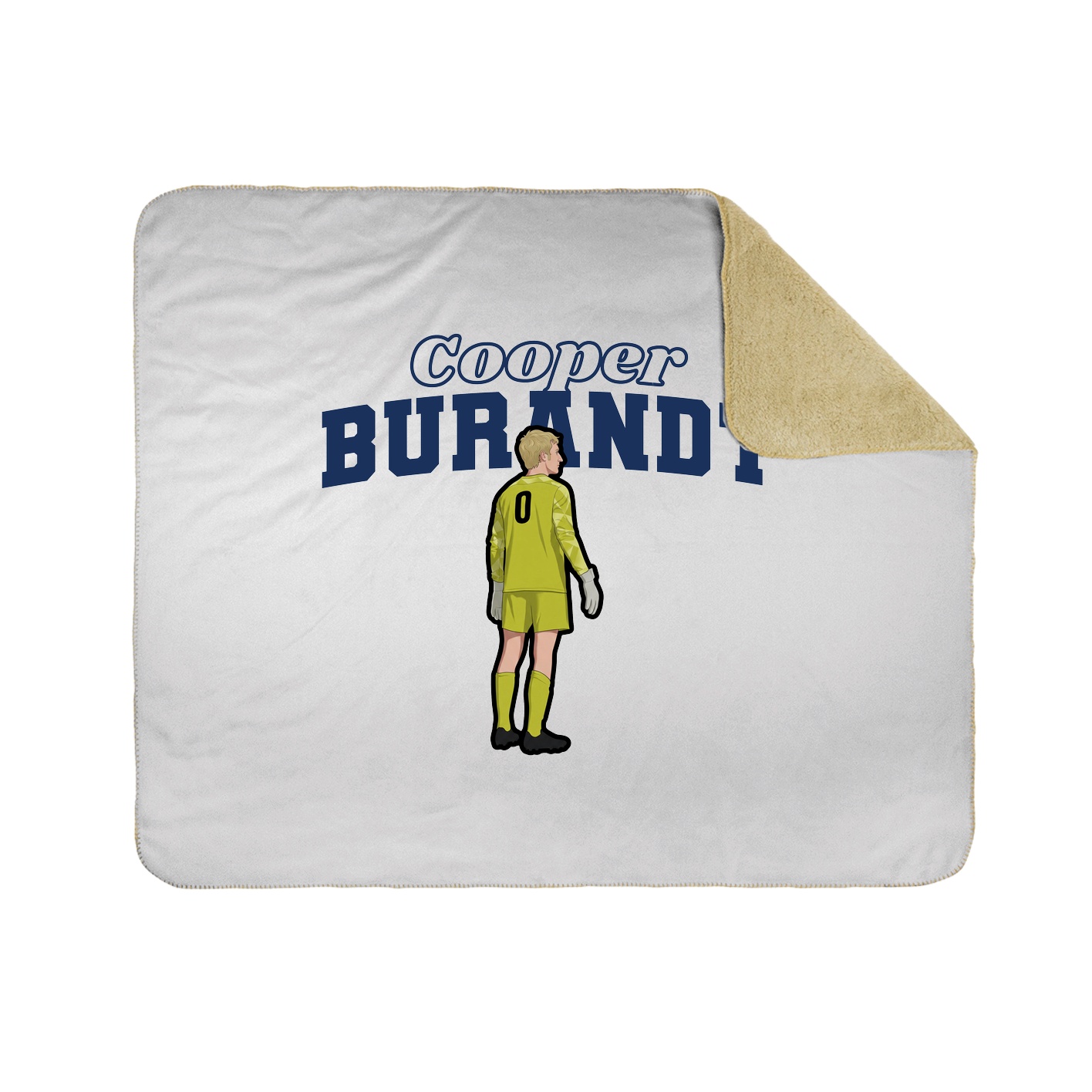 Throw Blanket — Name Arch in White