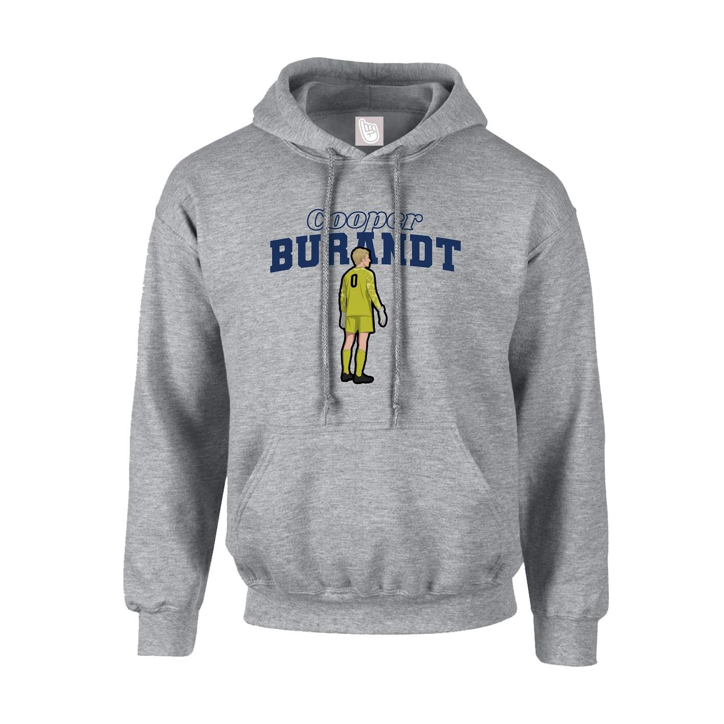Hoodie — Name Arch in Grey
