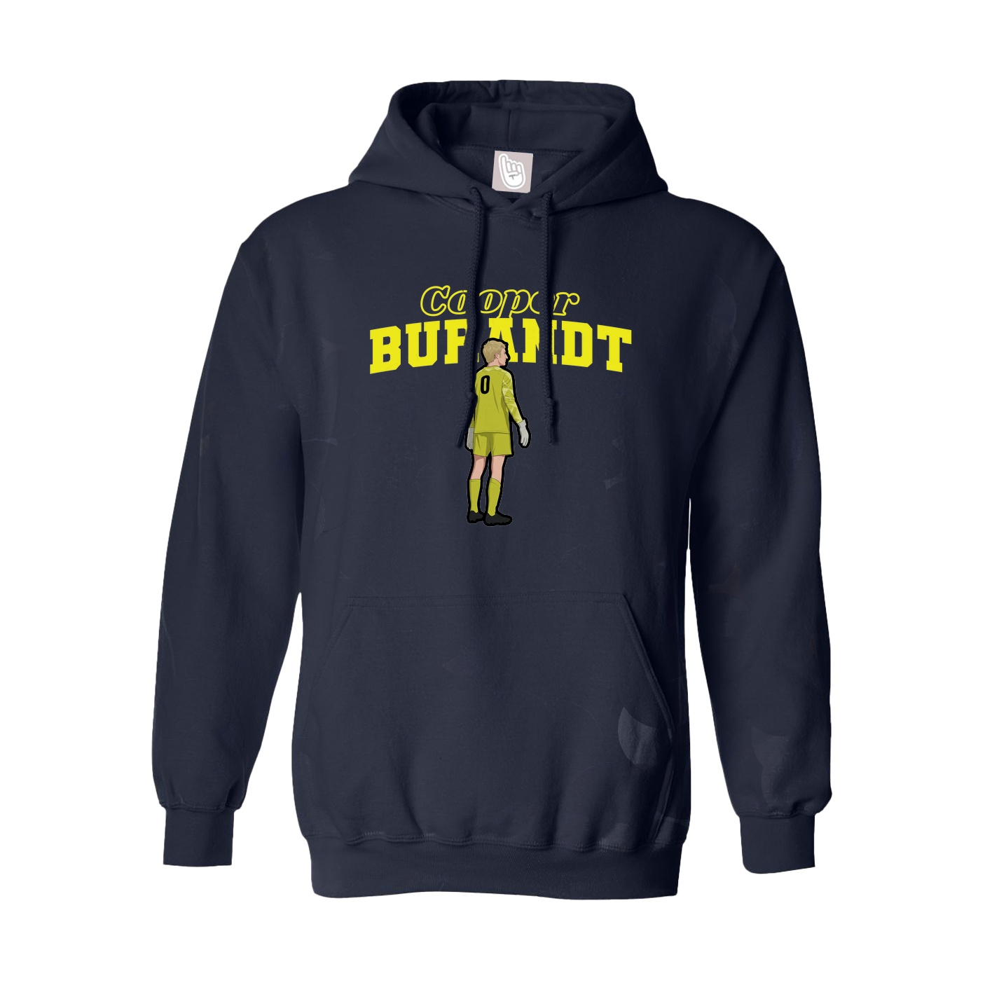 Youth Hoodie — Name Arch in Navy