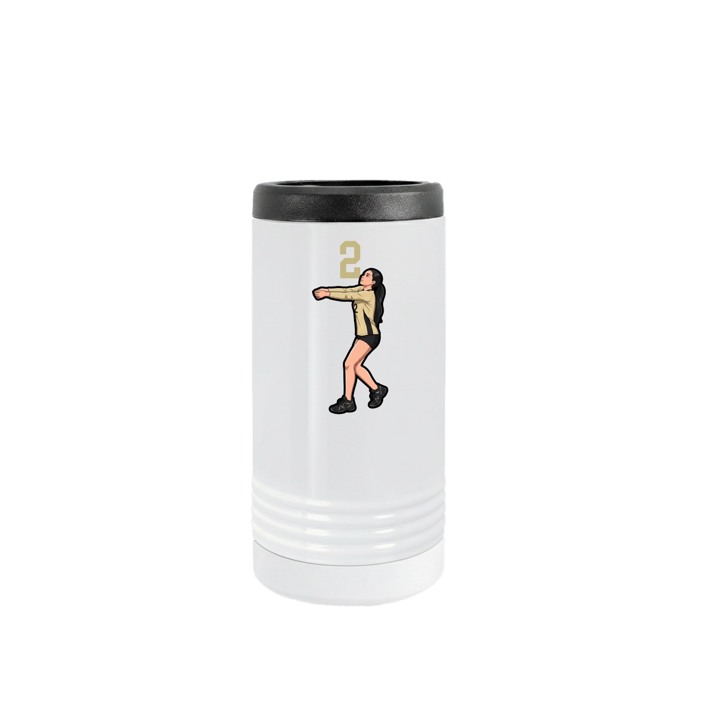 Slim Beverage Holder — Number Top in White