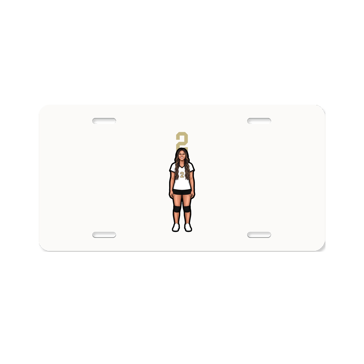 License Plate — Number Top in Classic