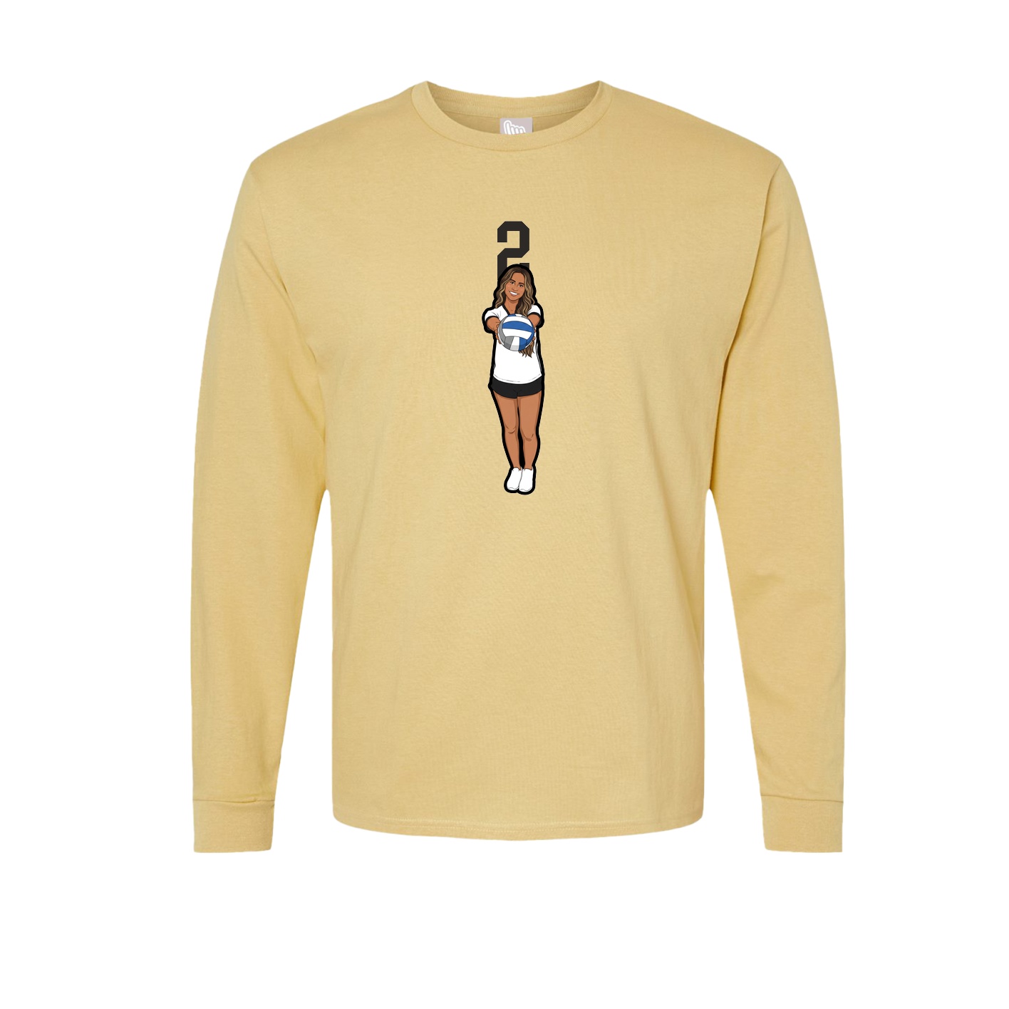 Long Sleeve Tee — Number Top in Vegas Gold