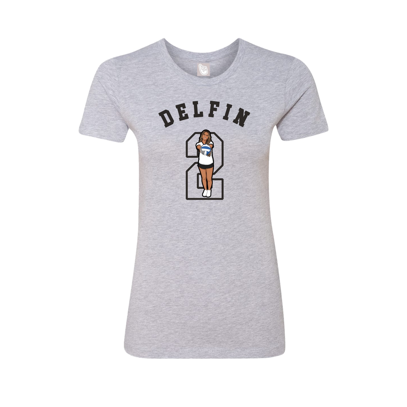 Fitted Women's Tee — Shirsey Arch in Grey