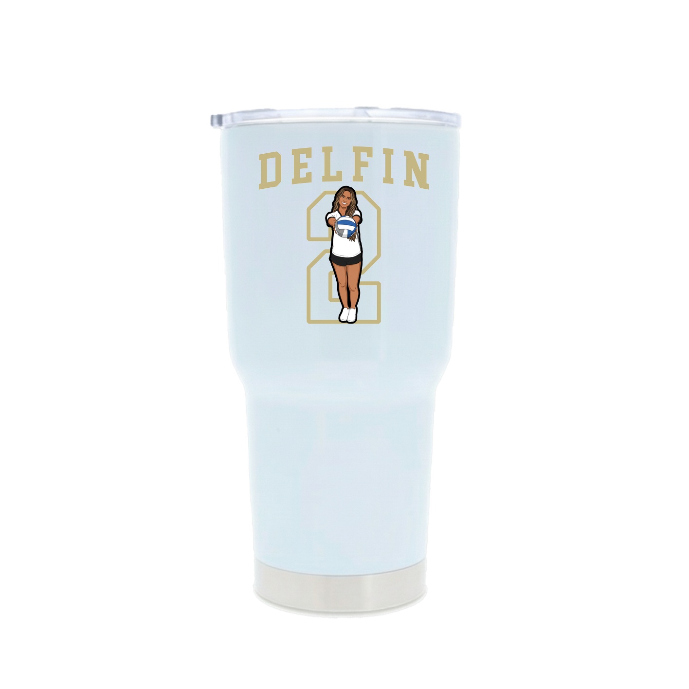 30oz Stainless Steel Tumbler — Shirsey in White