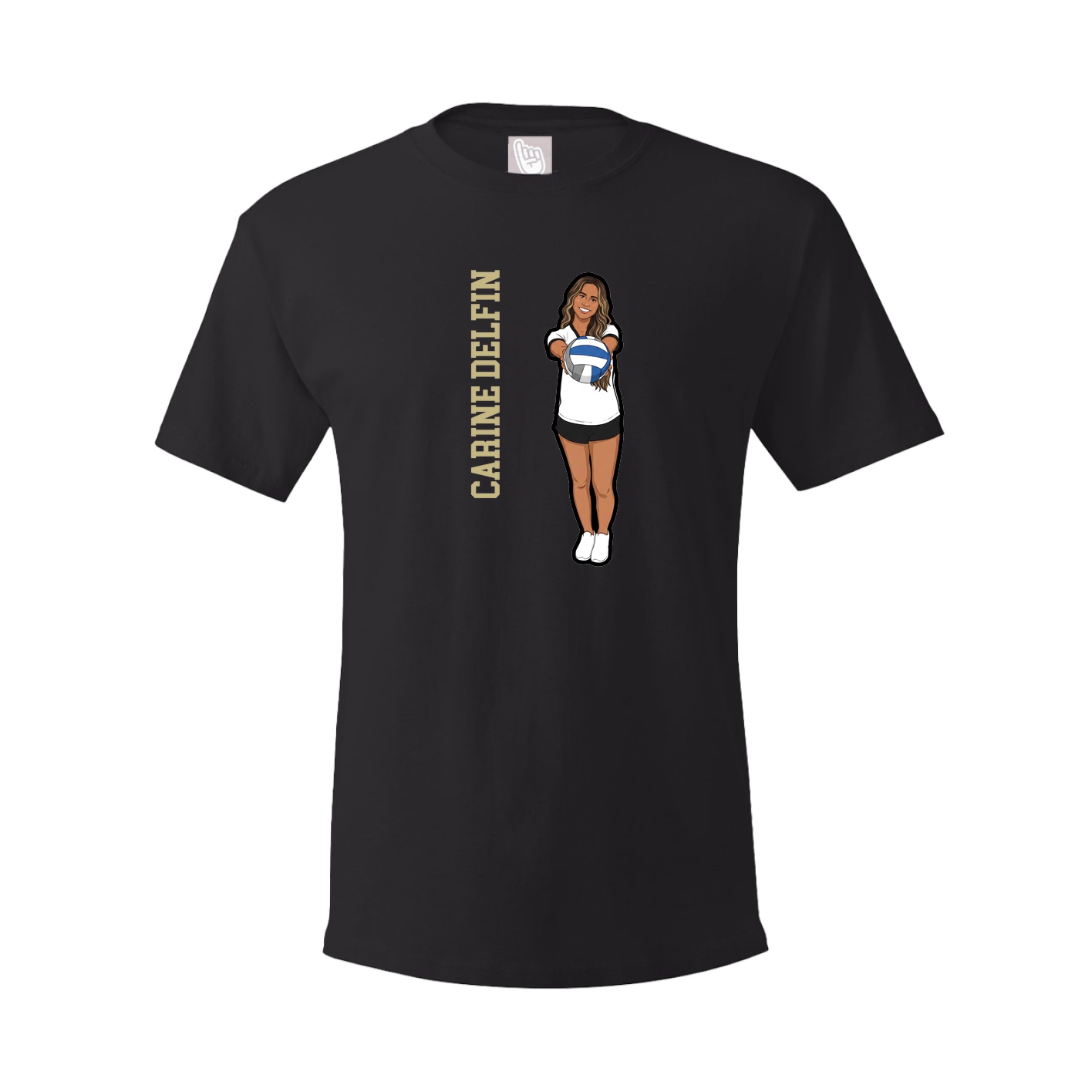 Tee — Name Vertical in Black