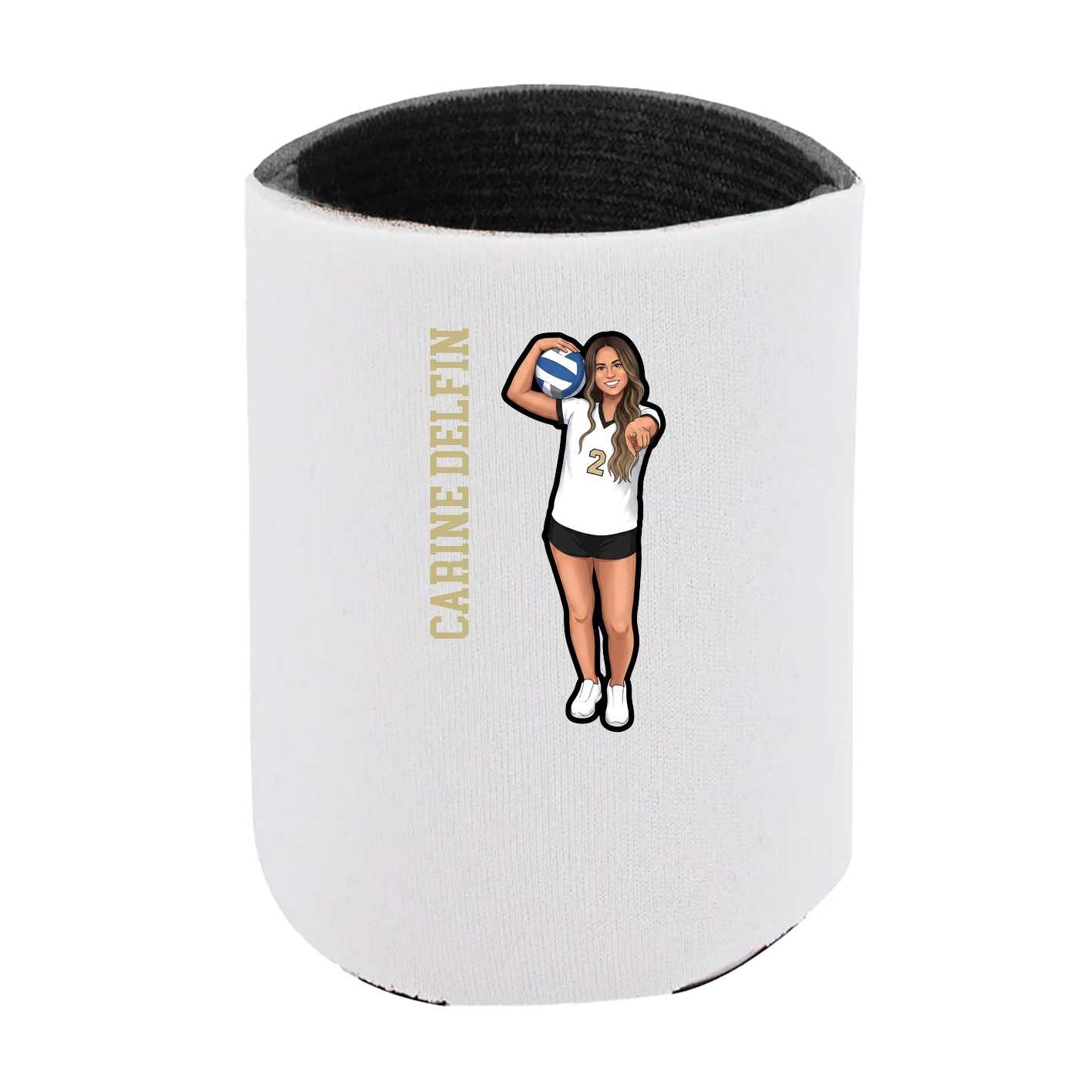 Can Holder — Name Vertical in White