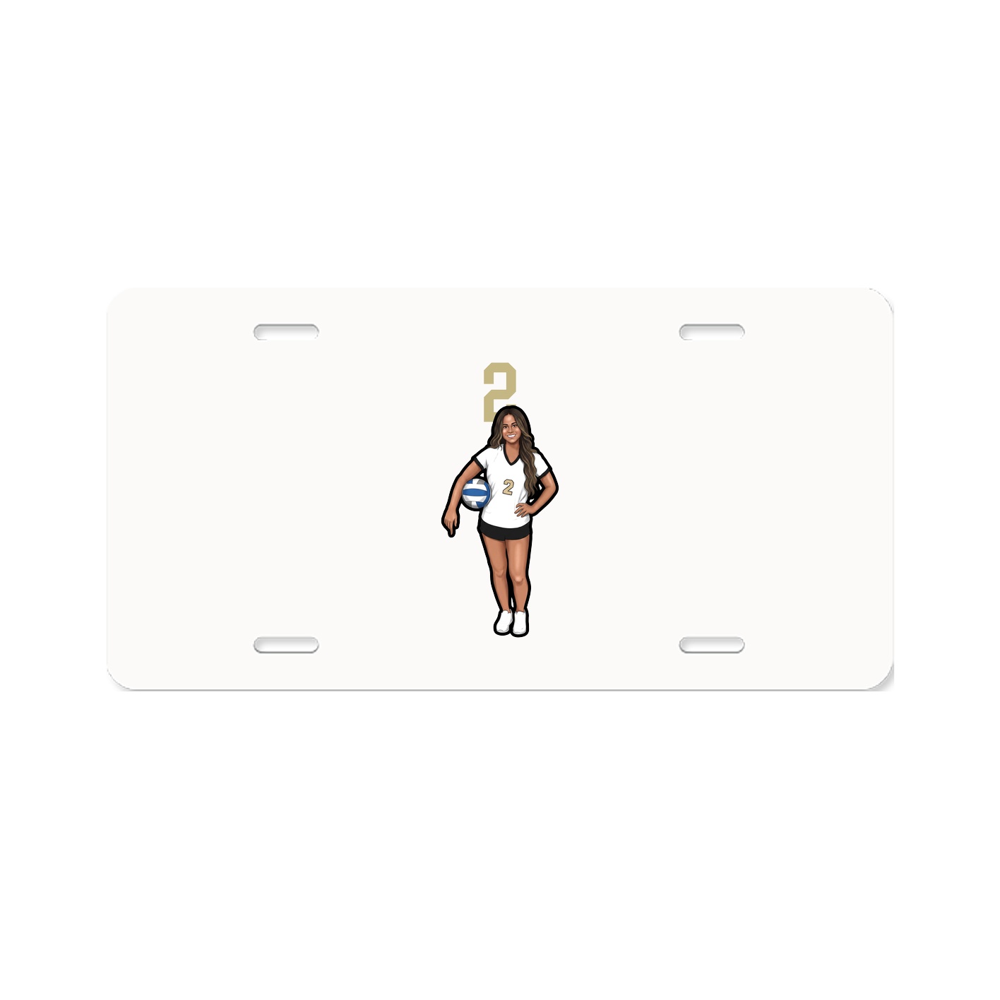License Plate — Number Top in Classic