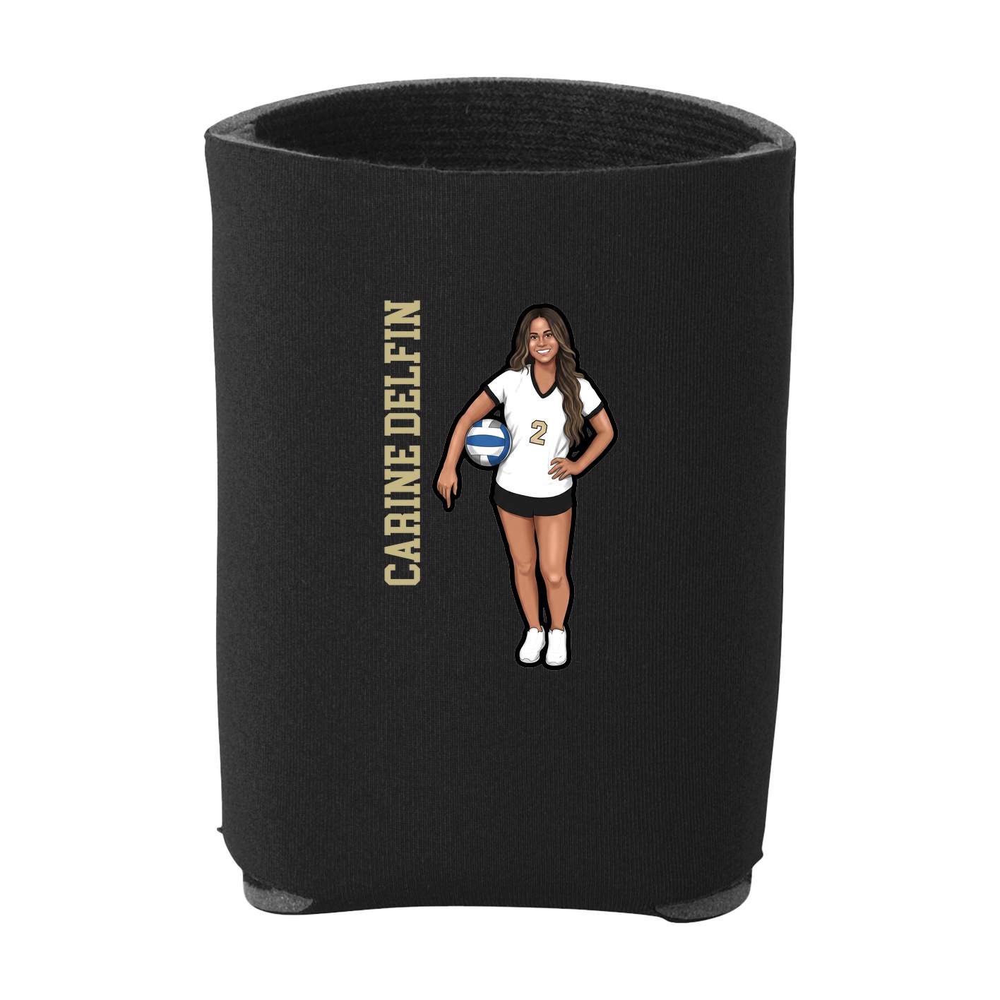 Can Holder — Name Vertical in Black
