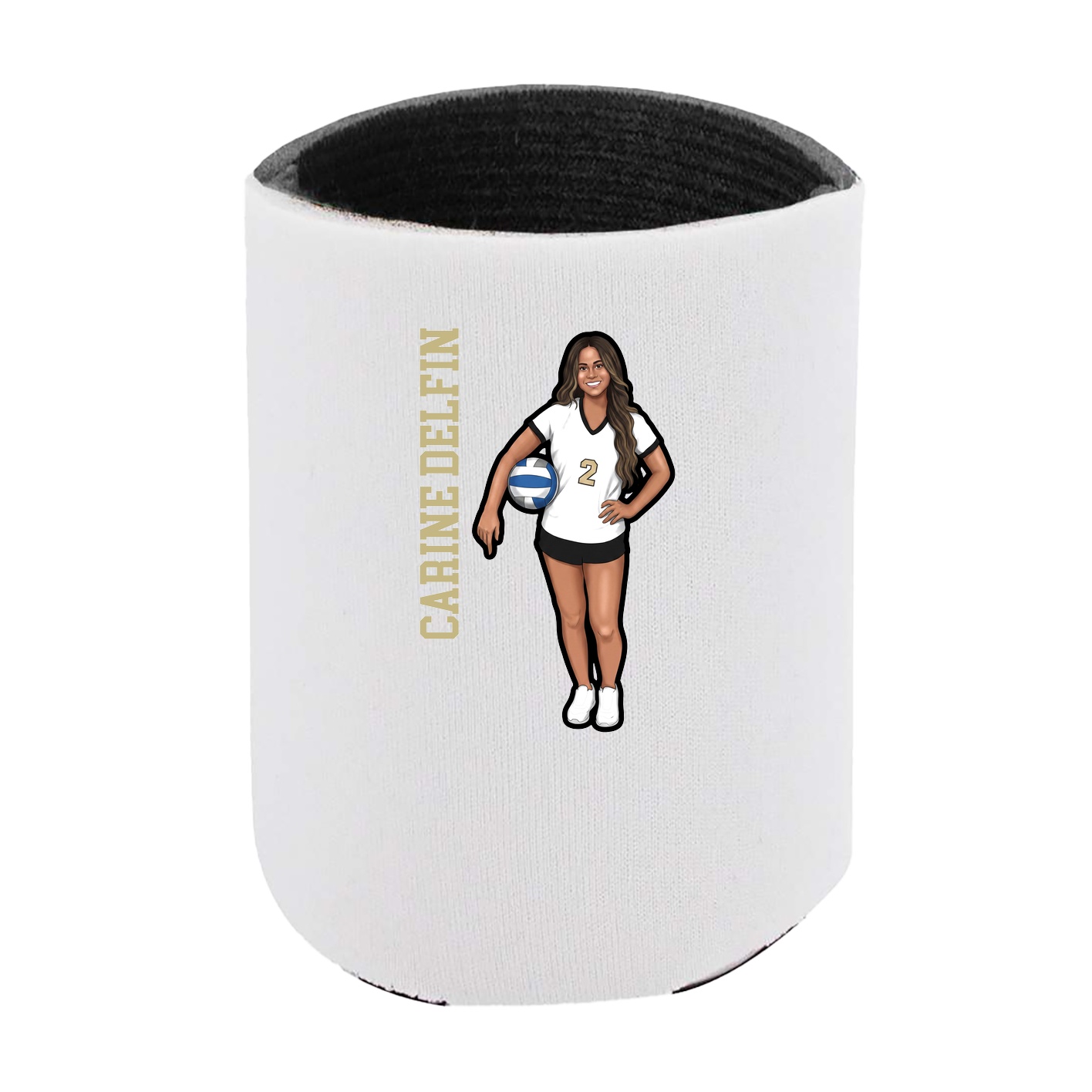 Can Holder — Name Vertical in White