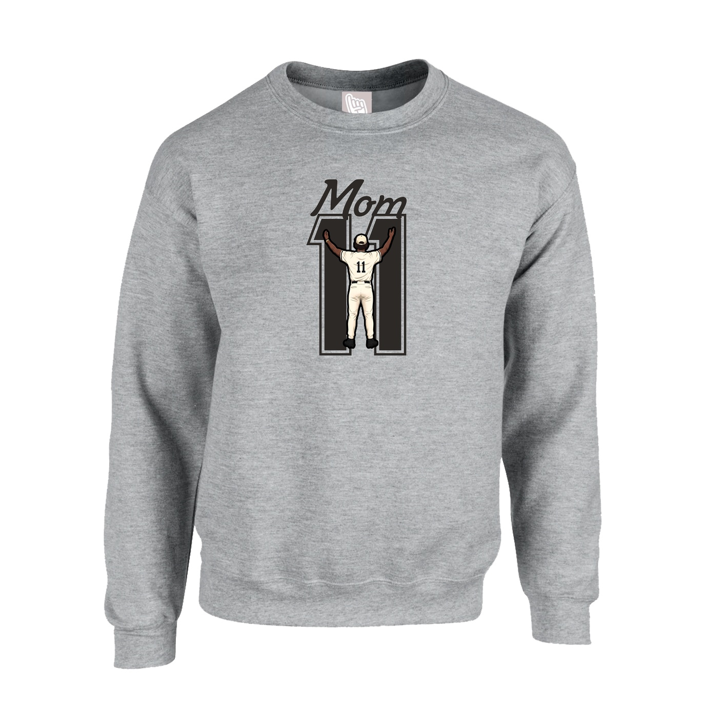 Fleece Crew — Mothers Day Shirsey in Grey