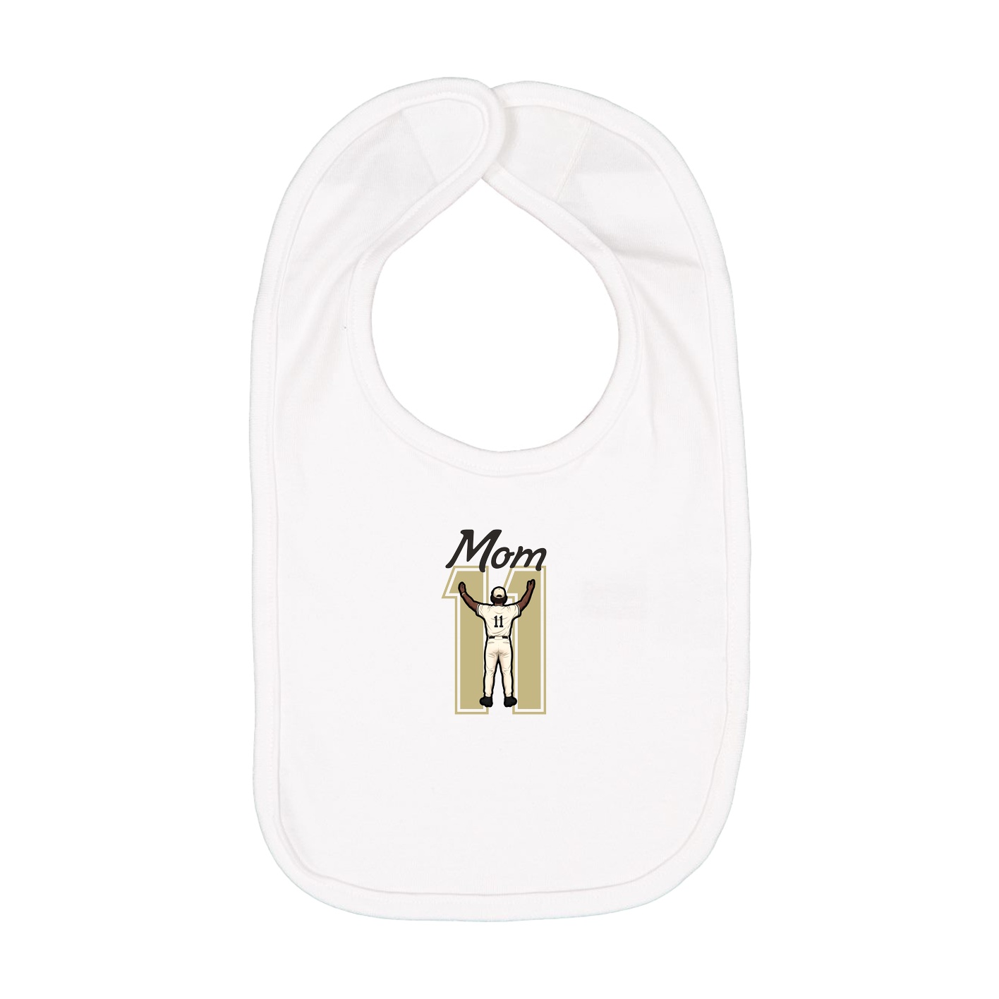 Infant Bib — Mothers Day Shirsey in White