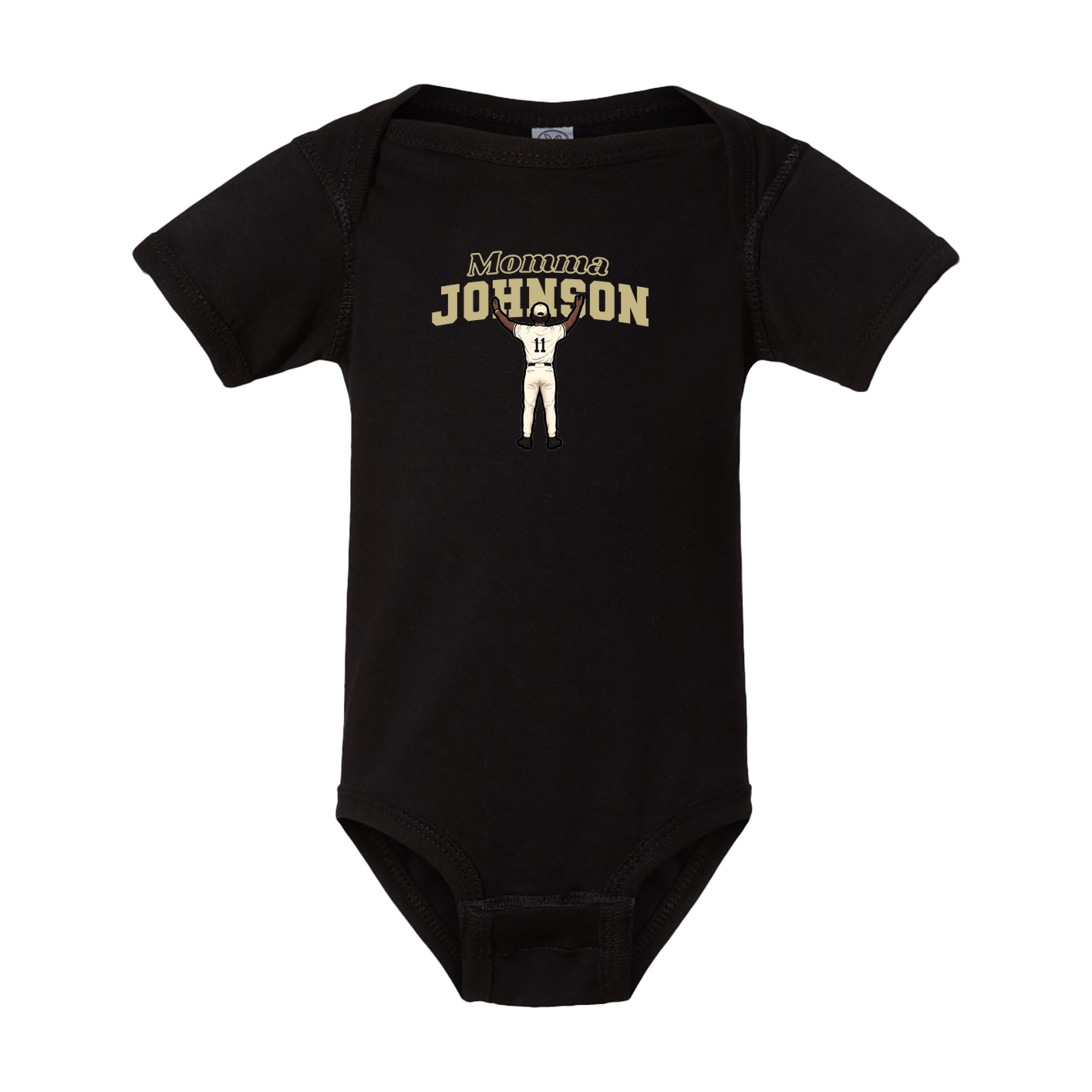 Baby Onesie — Mothers Day Block in Black