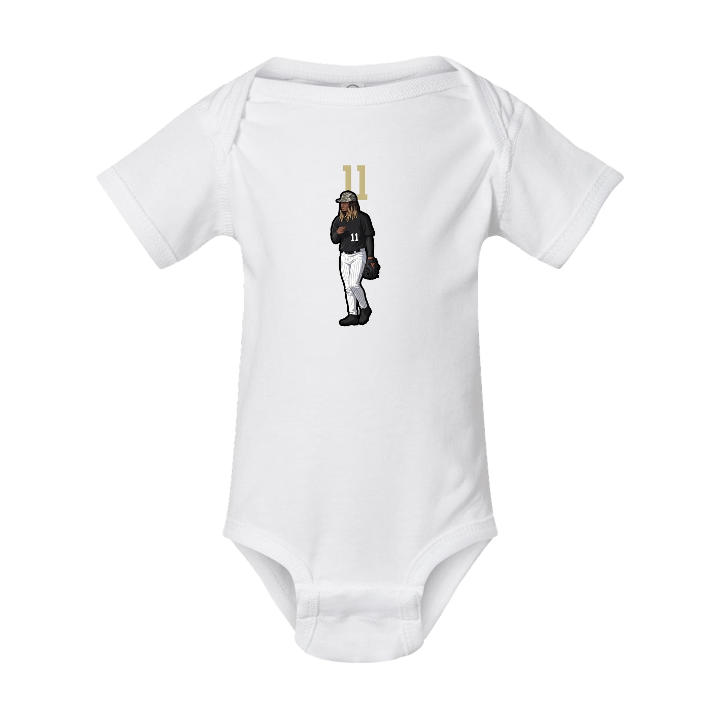 Baby Onesie — Number Top in White