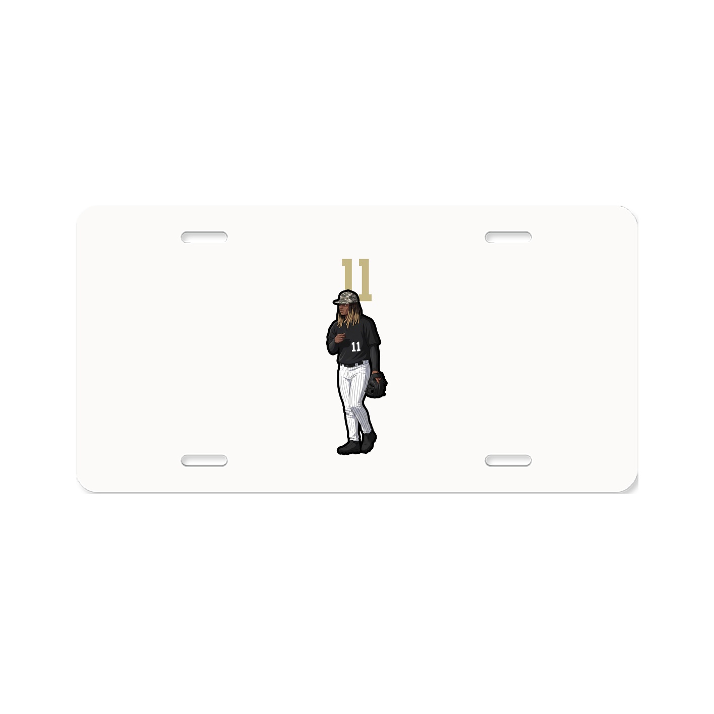 License Plate — Number Top in Classic