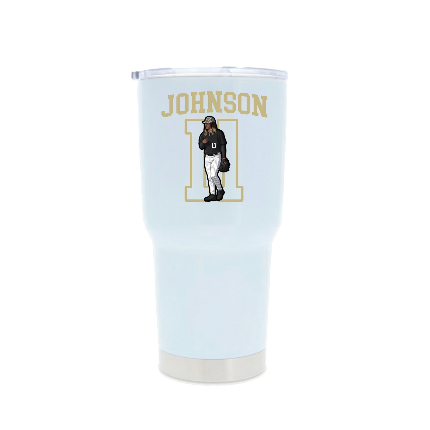 30oz Stainless Steel Tumbler — Shirsey in White