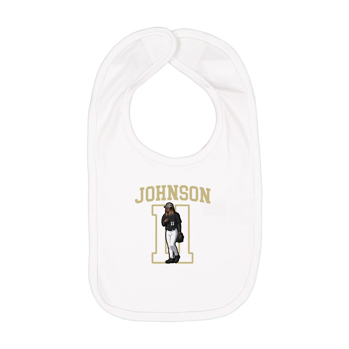 Infant Bib — Shirsey in White